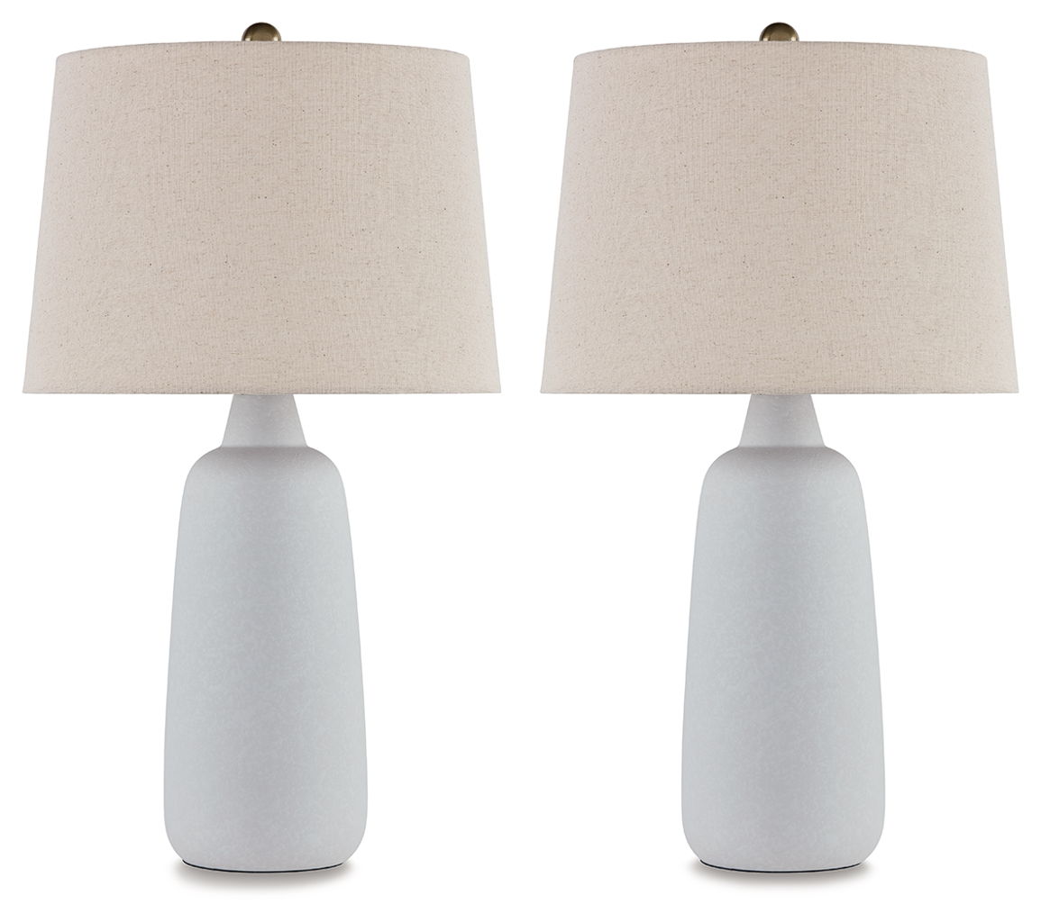 Avianic – White – Ceramic Table Lamp (Set of 2)