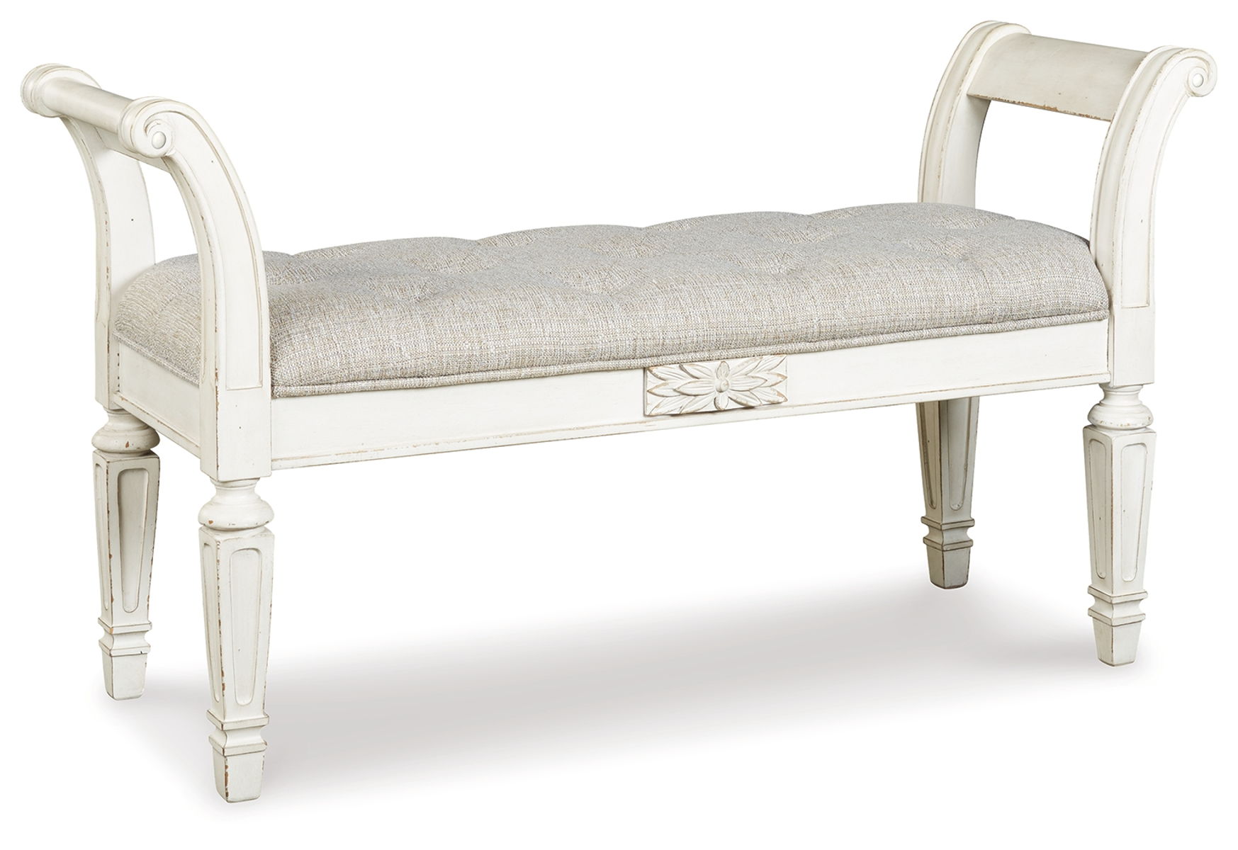 Realyn – Antique White – Accent Bench