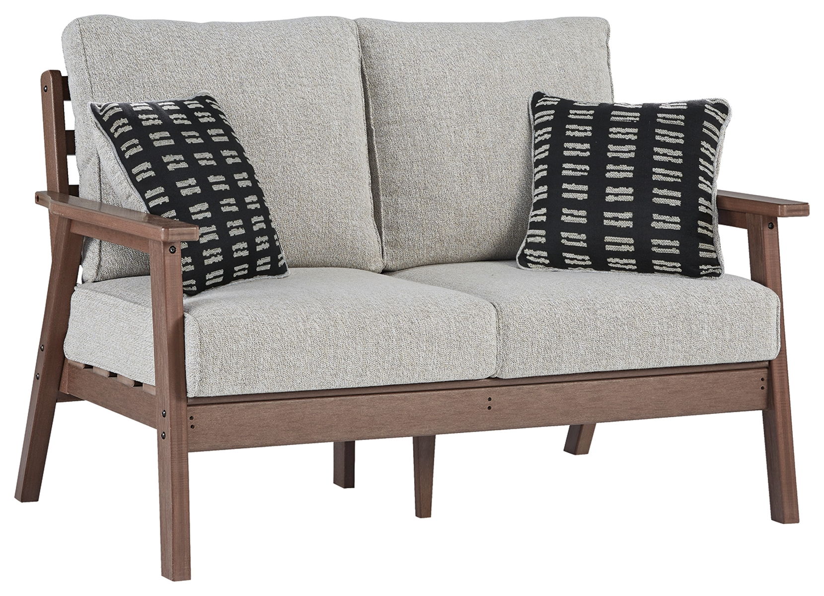 Emmeline – Brown / Beige – Loveseat w/Cushion