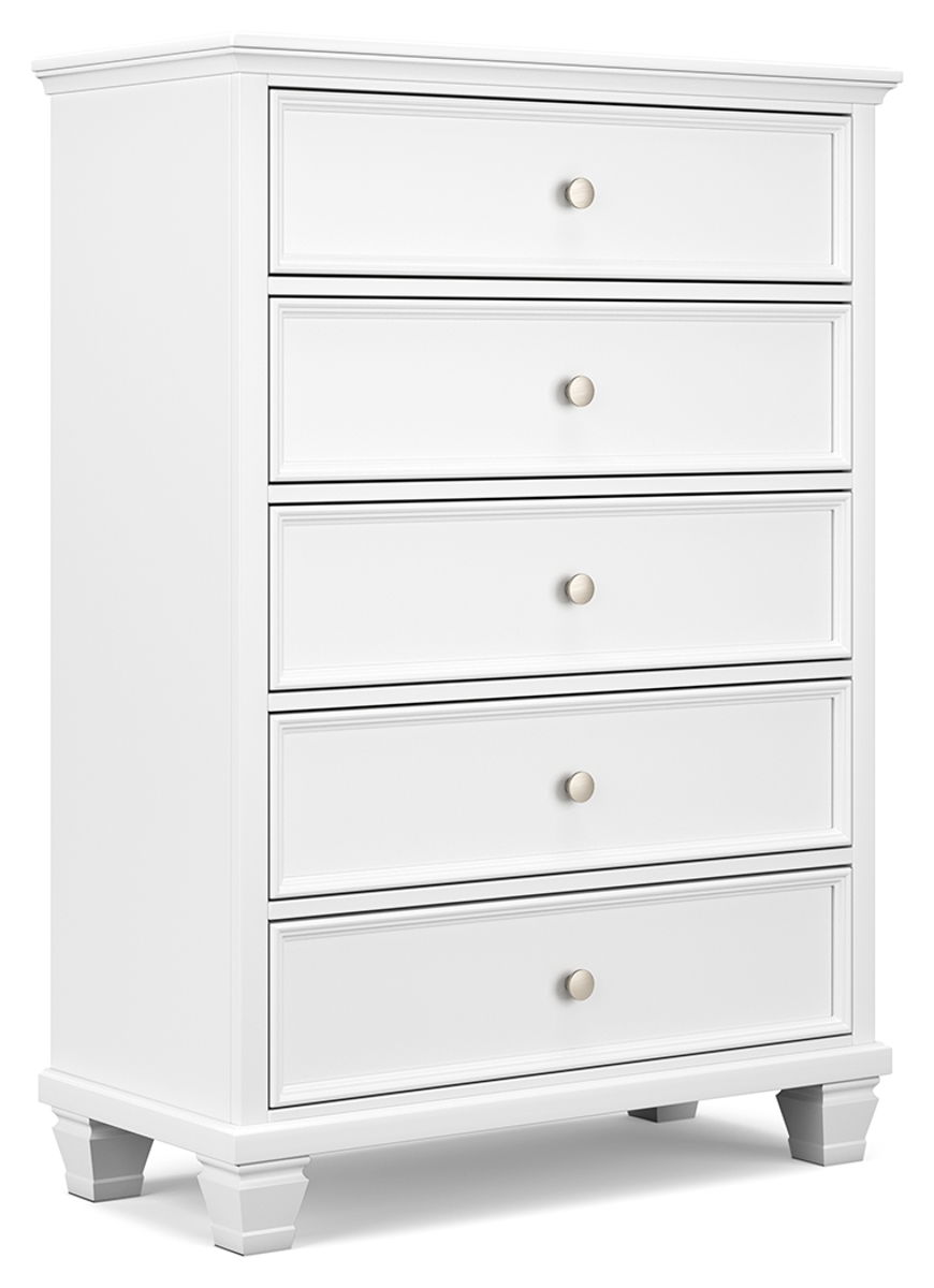 Fortman – White – Five Drawer Chest