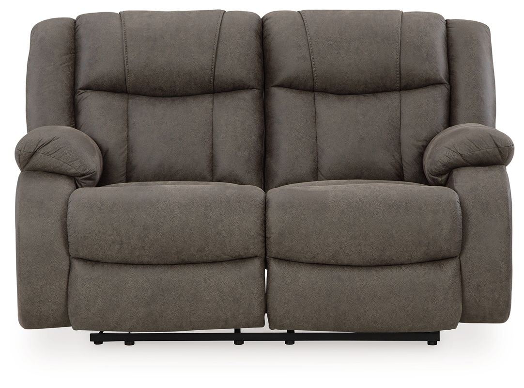 First Base – Gunmetal – Reclining Loveseat