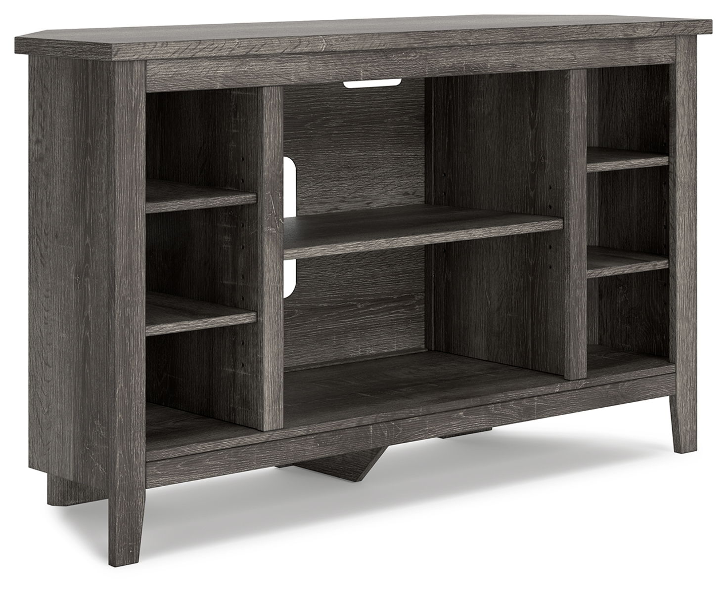 Arlenbry – Gray – Corner TV Stand/Fireplace Opt