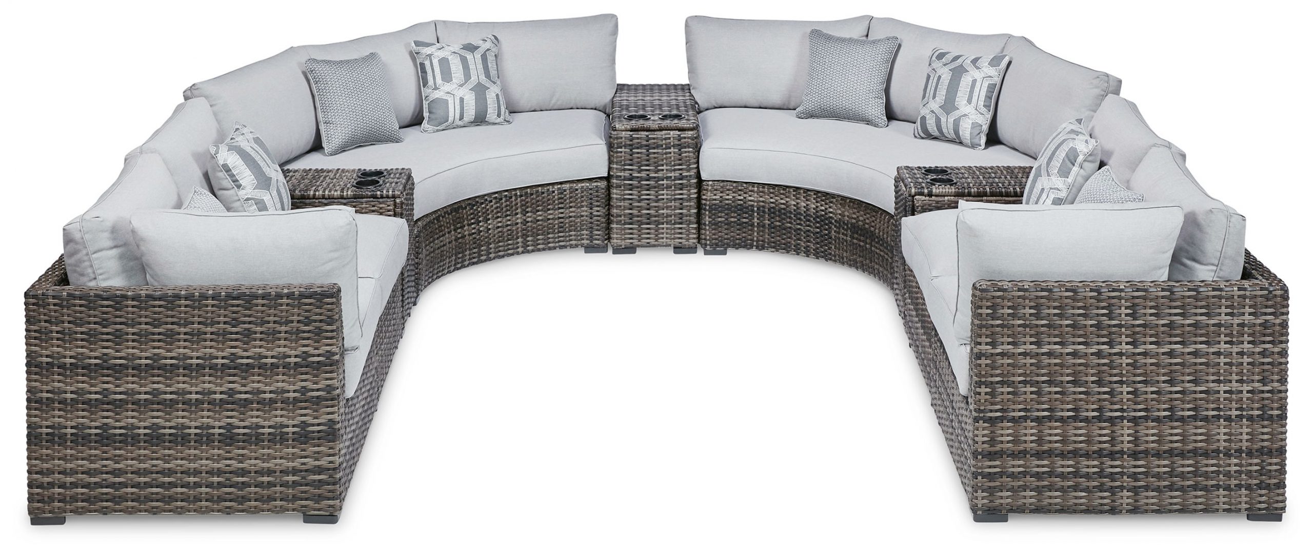 Harbor Court – Gray – 9-Piece Outdoor Sectional