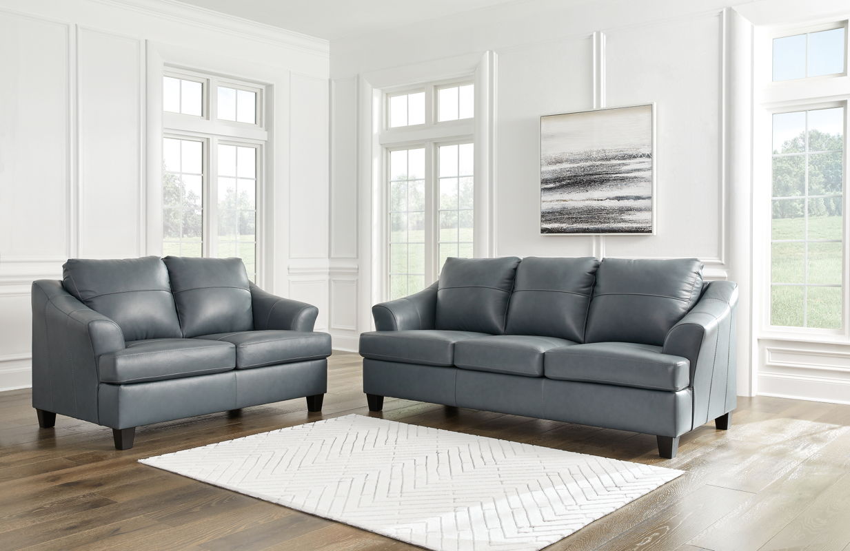 Genoa – Steel – 2 Pc. – Sofa, Loveseat