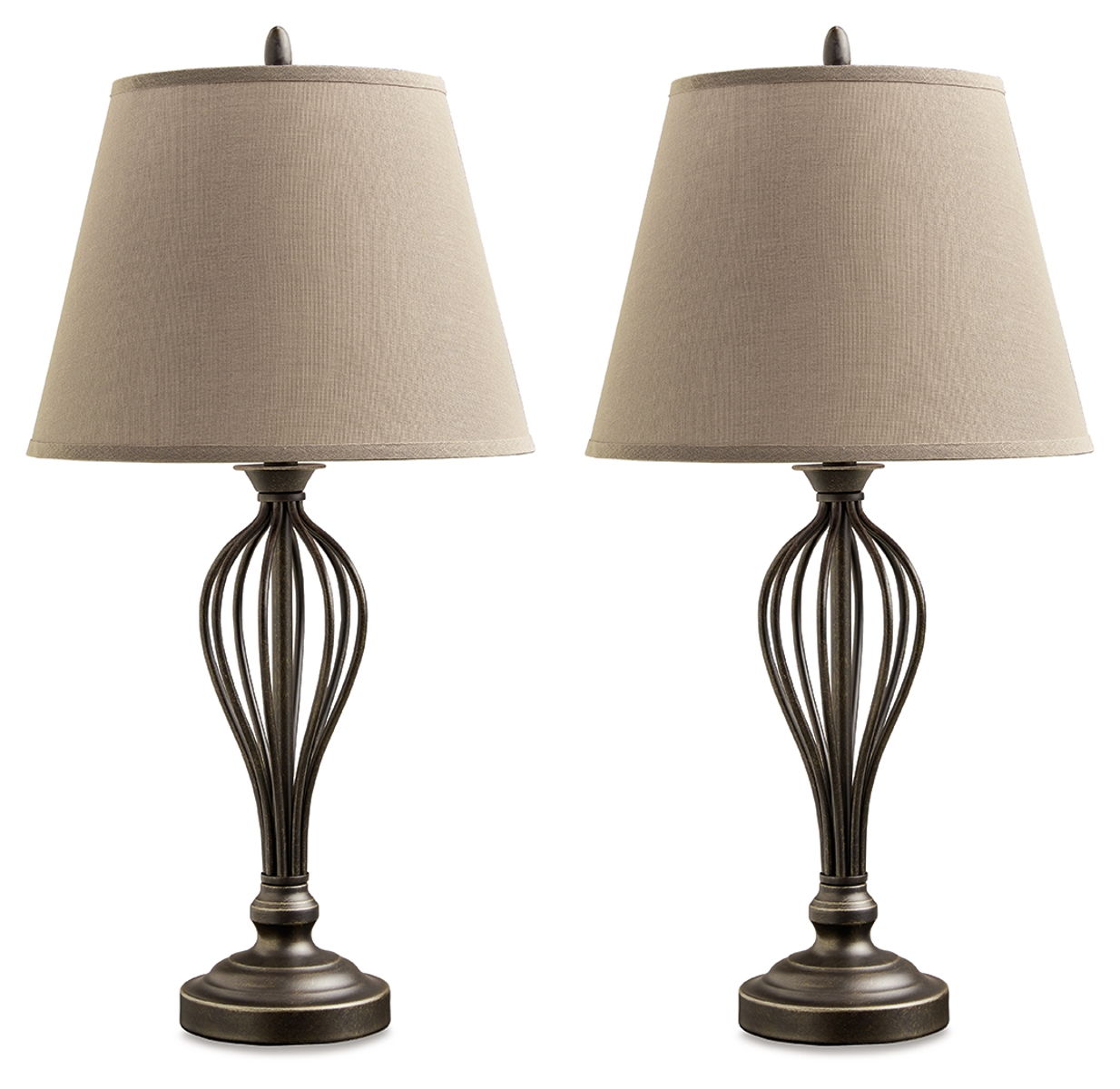 Ornawell – Antique Bronze Finish – Metal Table Lamp (Set of 2)