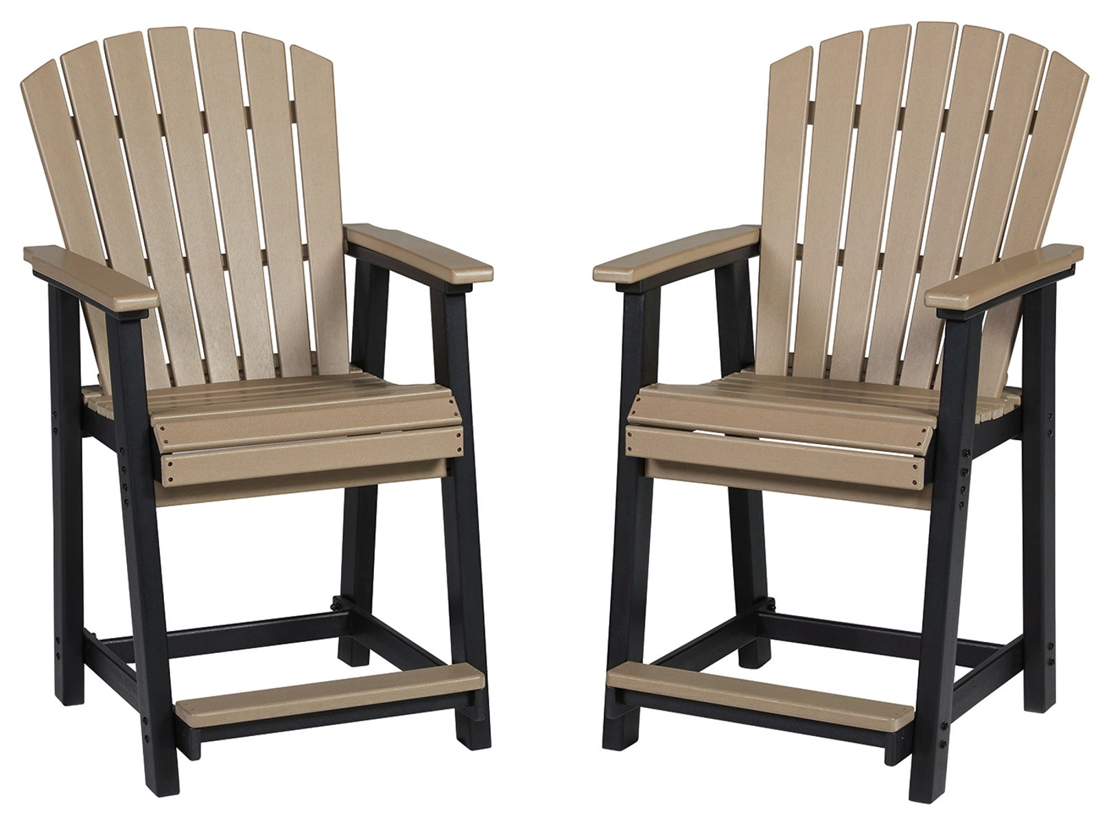 Fairen Trail – Black / Driftwood – Barstool (Set of 2)