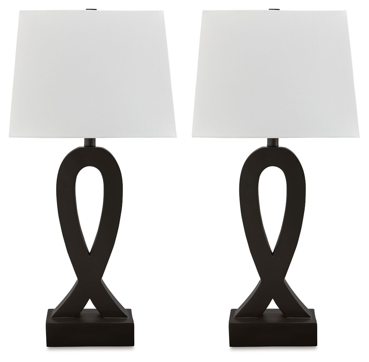 Markellton – Black – Poly Table Lamp (Set of 2)