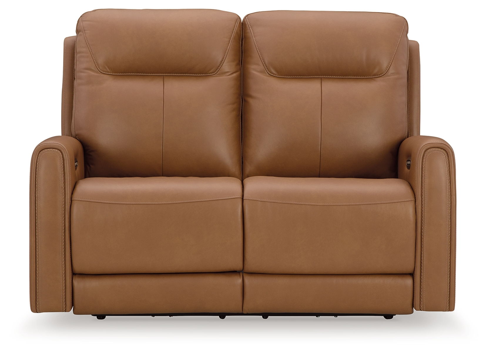 Tryanny – Butterscotch – Power Reclining Loveseat/ Adj Headrest