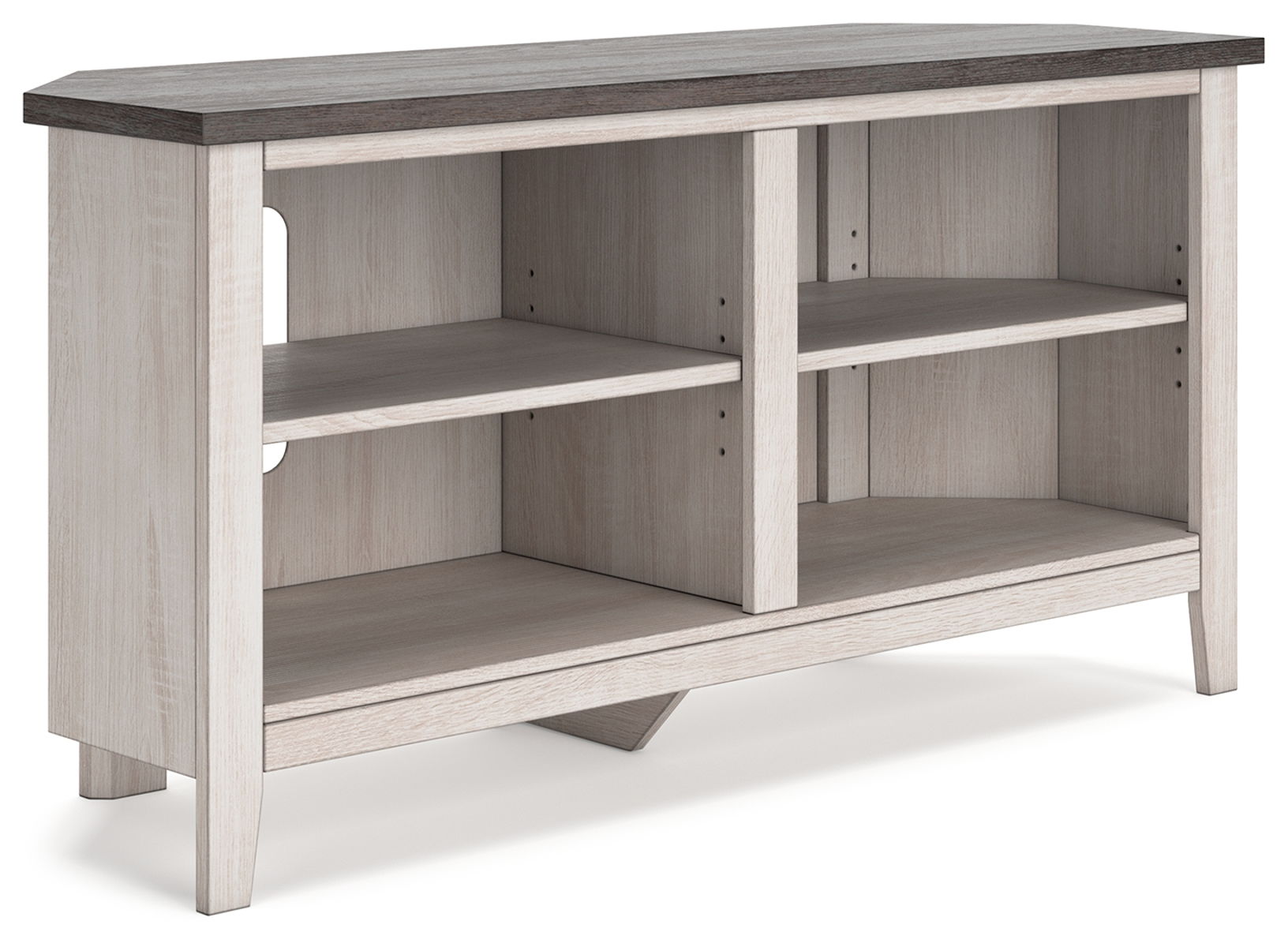 Dorrinson – Two-tone – Small Corner TV Stand