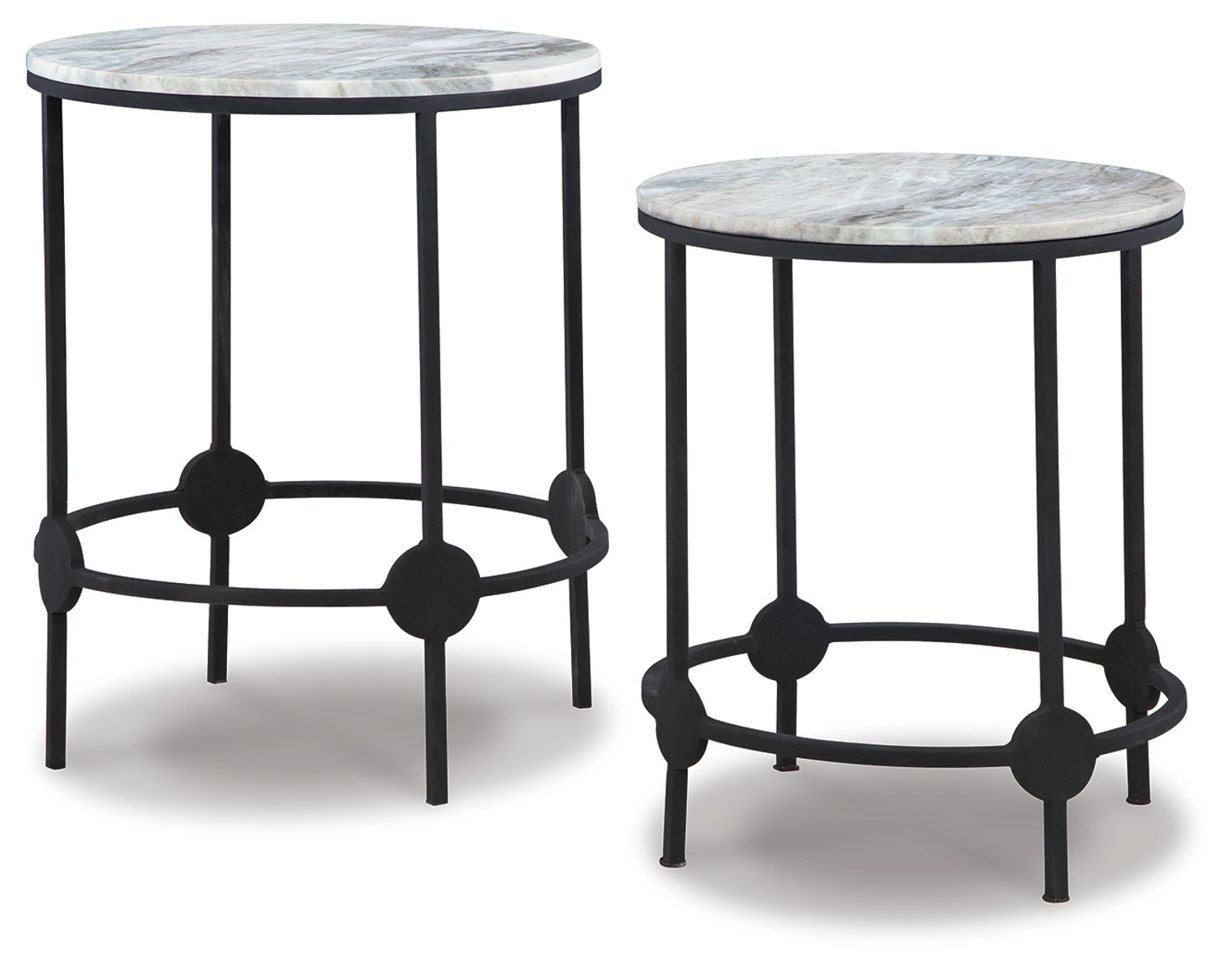 Beashaw – Gray / Black – Accent Table Set (Set of 2)