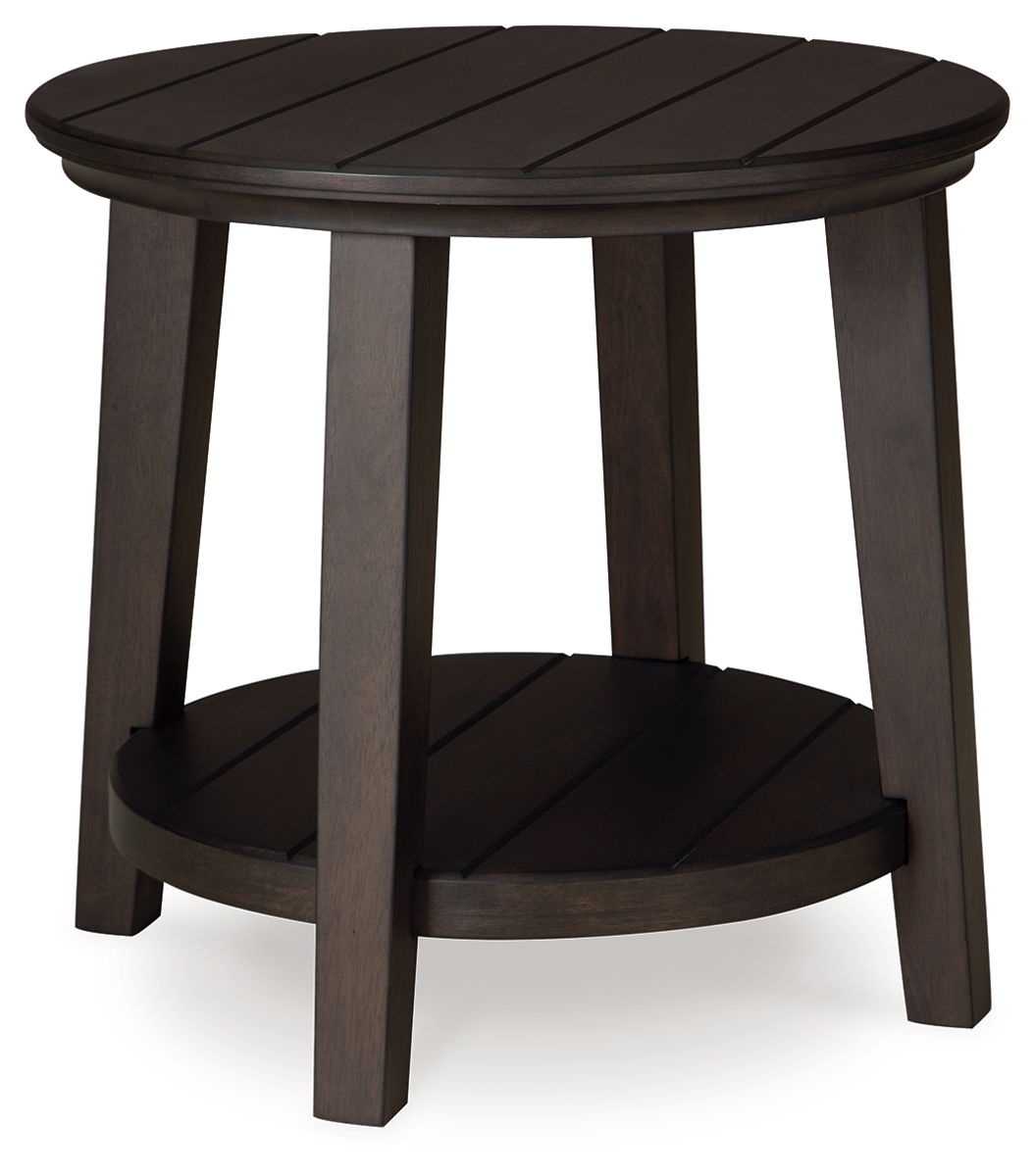 Celamar – Dark Brown – Round End Table