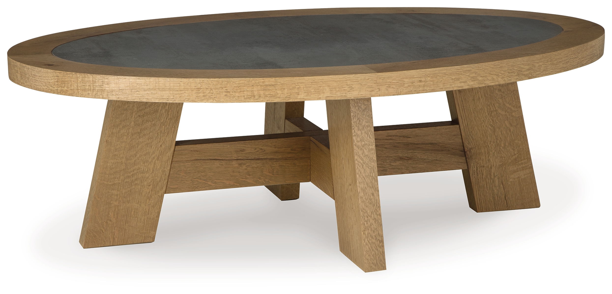 Brinstead – Light Brown – Oval Cocktail Table