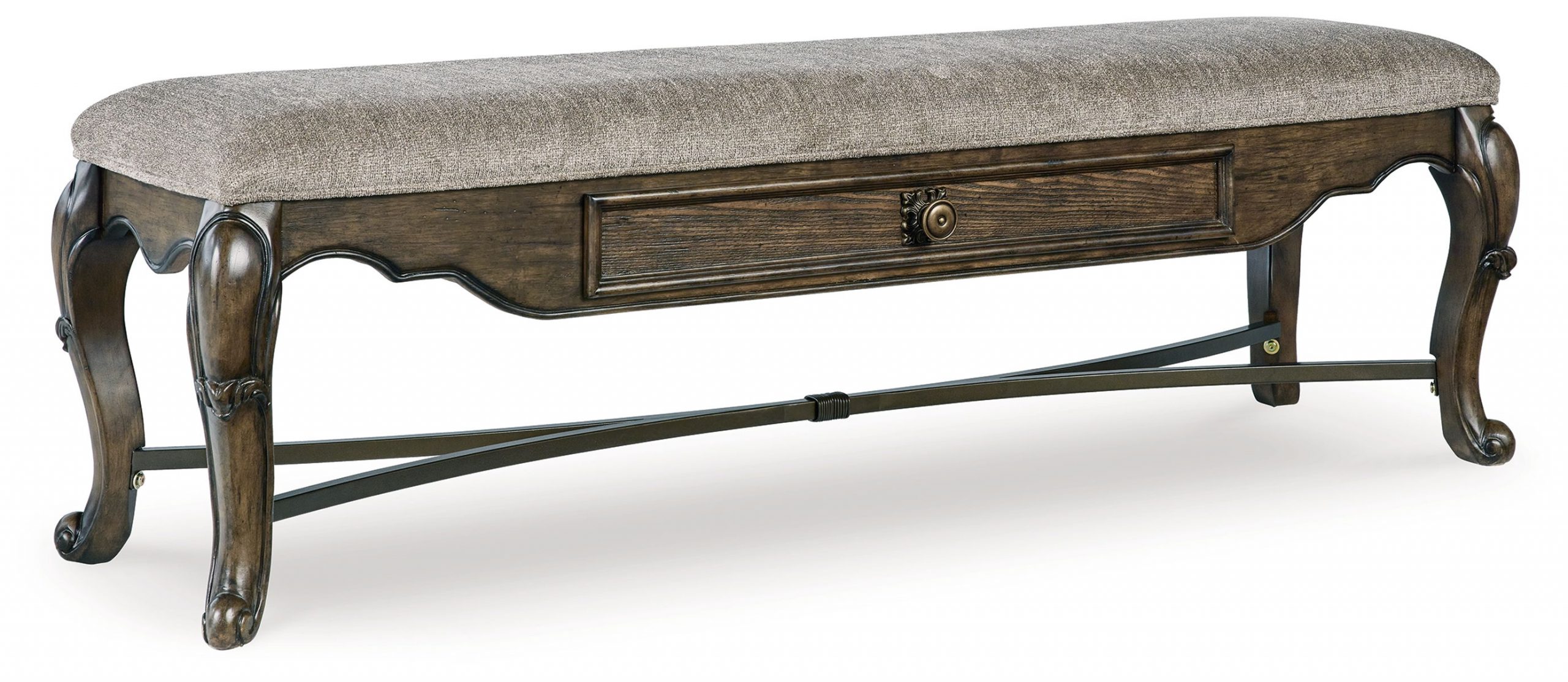 Maylee – Dark Brown – Upholstered Storage Bench