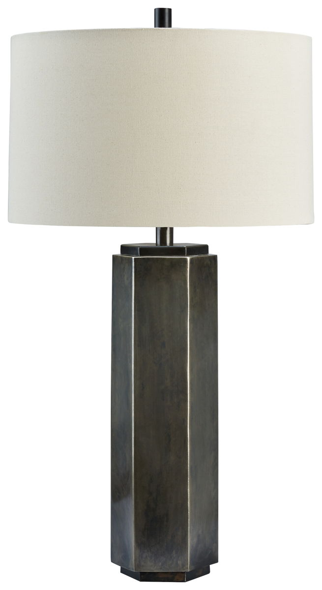 Dirkton – Antique Pewter Finish – Metal Table Lamp