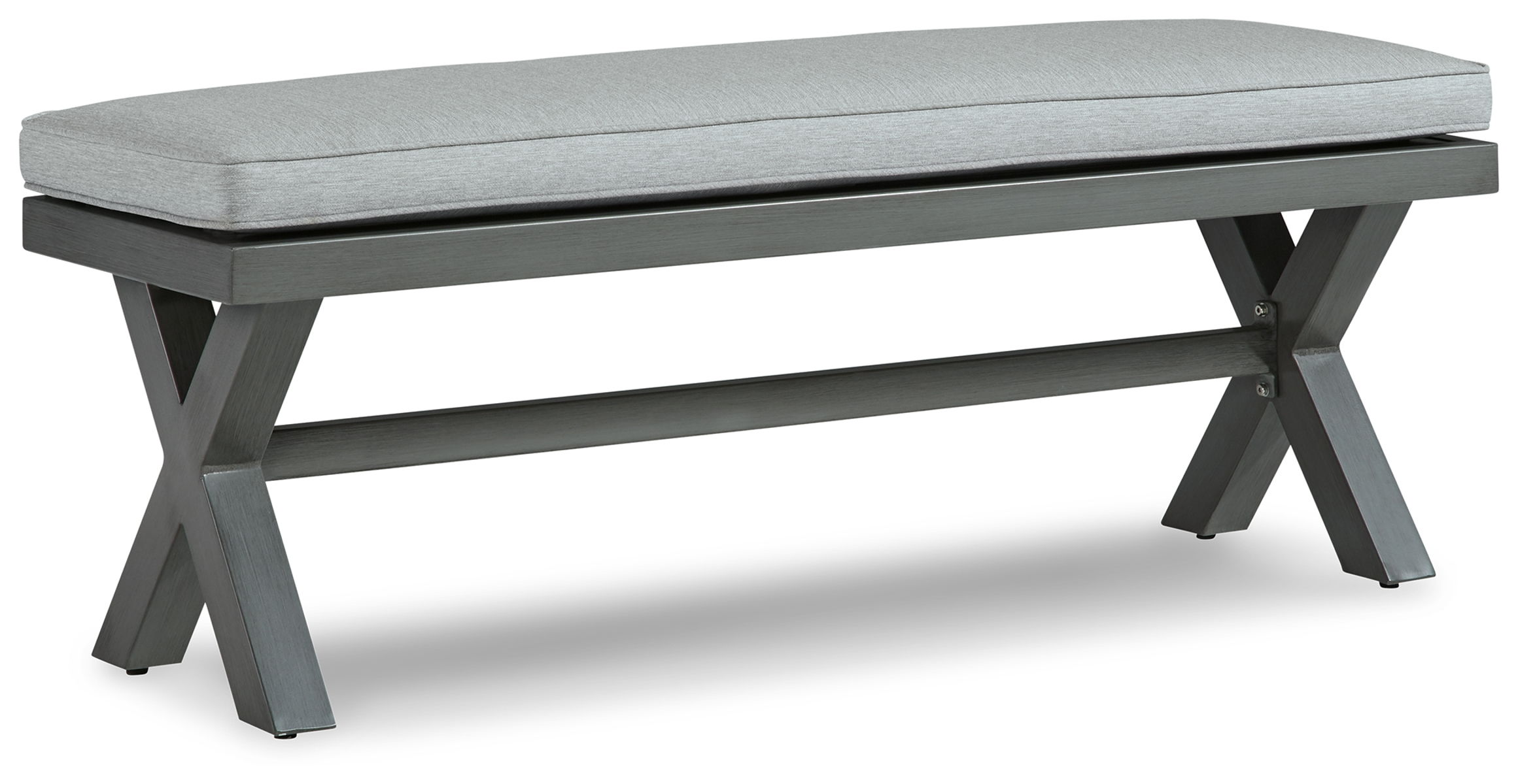 Elite Park – Gray – Bench With Cushion