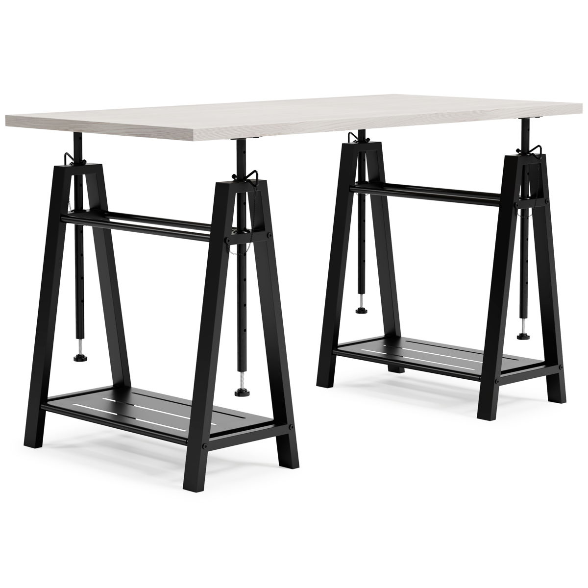 Bayflynn – White / Black – Adjustable Height Desk