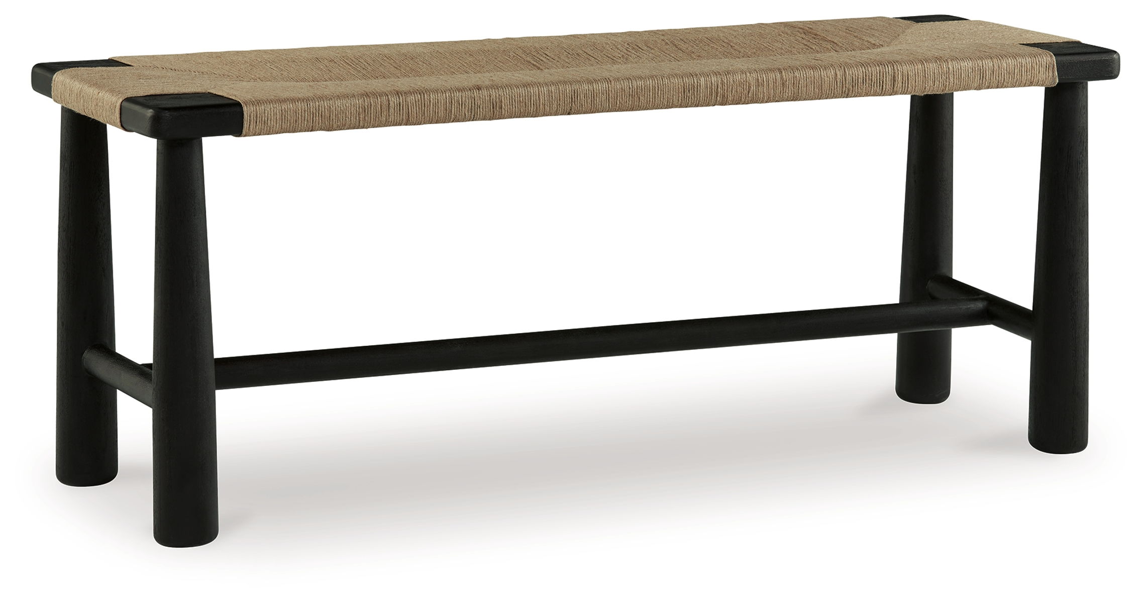 Acerman – Black / Natural – Accent Bench