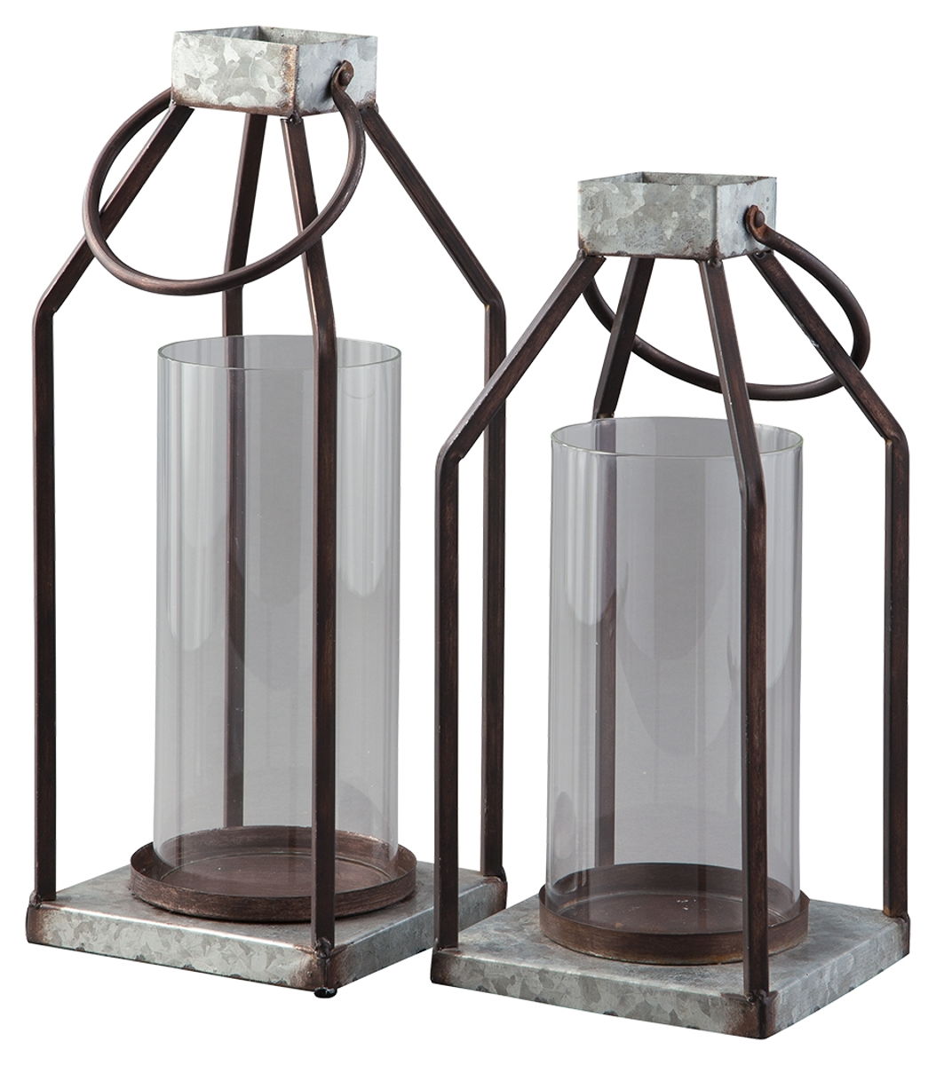 Diedrick – Gray / Black – Lantern Set (Set of 2)