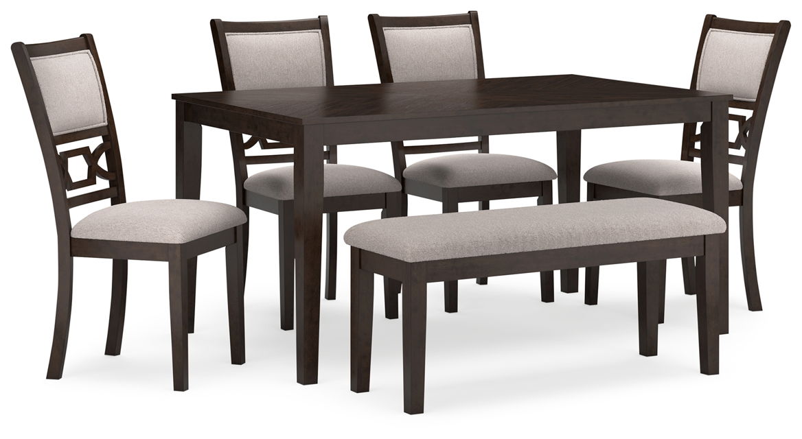 Langwest – Brown – Dining Room Table Set (Set of 6)
