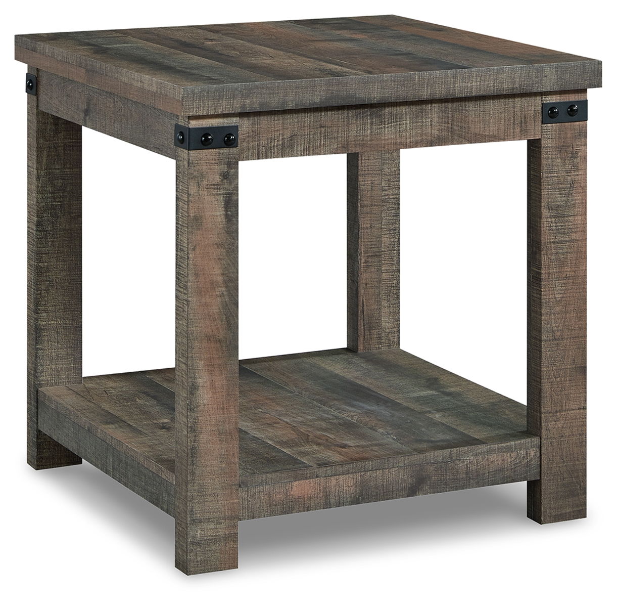 Hollum – Rustic Brown – Square End Table