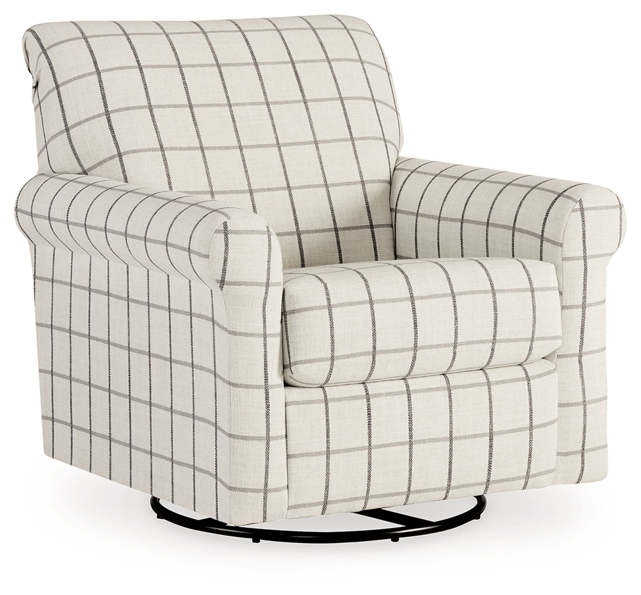 Davinca – Charcoal – Swivel Glider Accent Chair