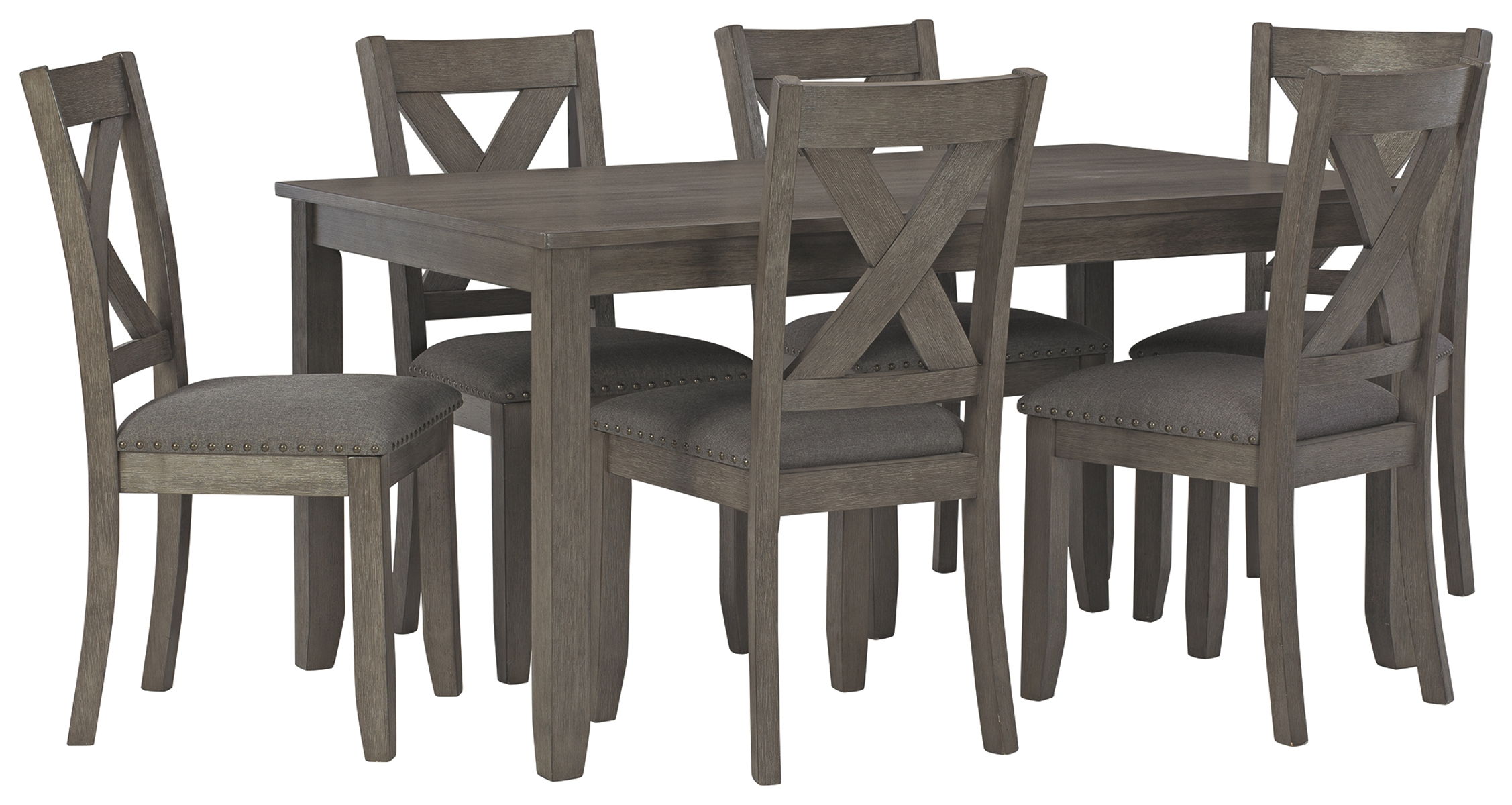 Caitbrook – Gray – RECT DRM Table Set (Set of 7)