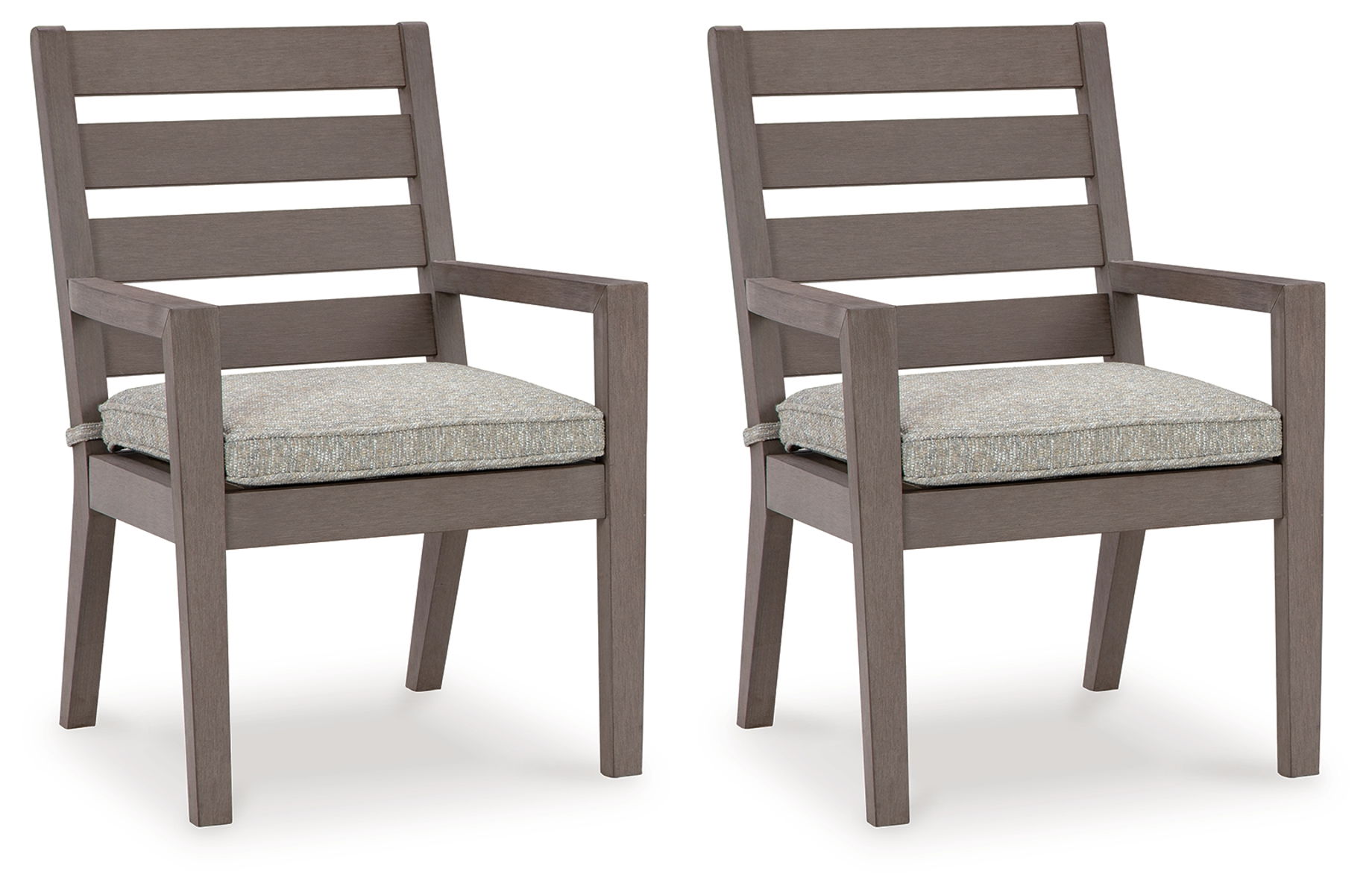 Hillside Barn – Gray / Brown – Arm Chair With Cushion (Set of 2)