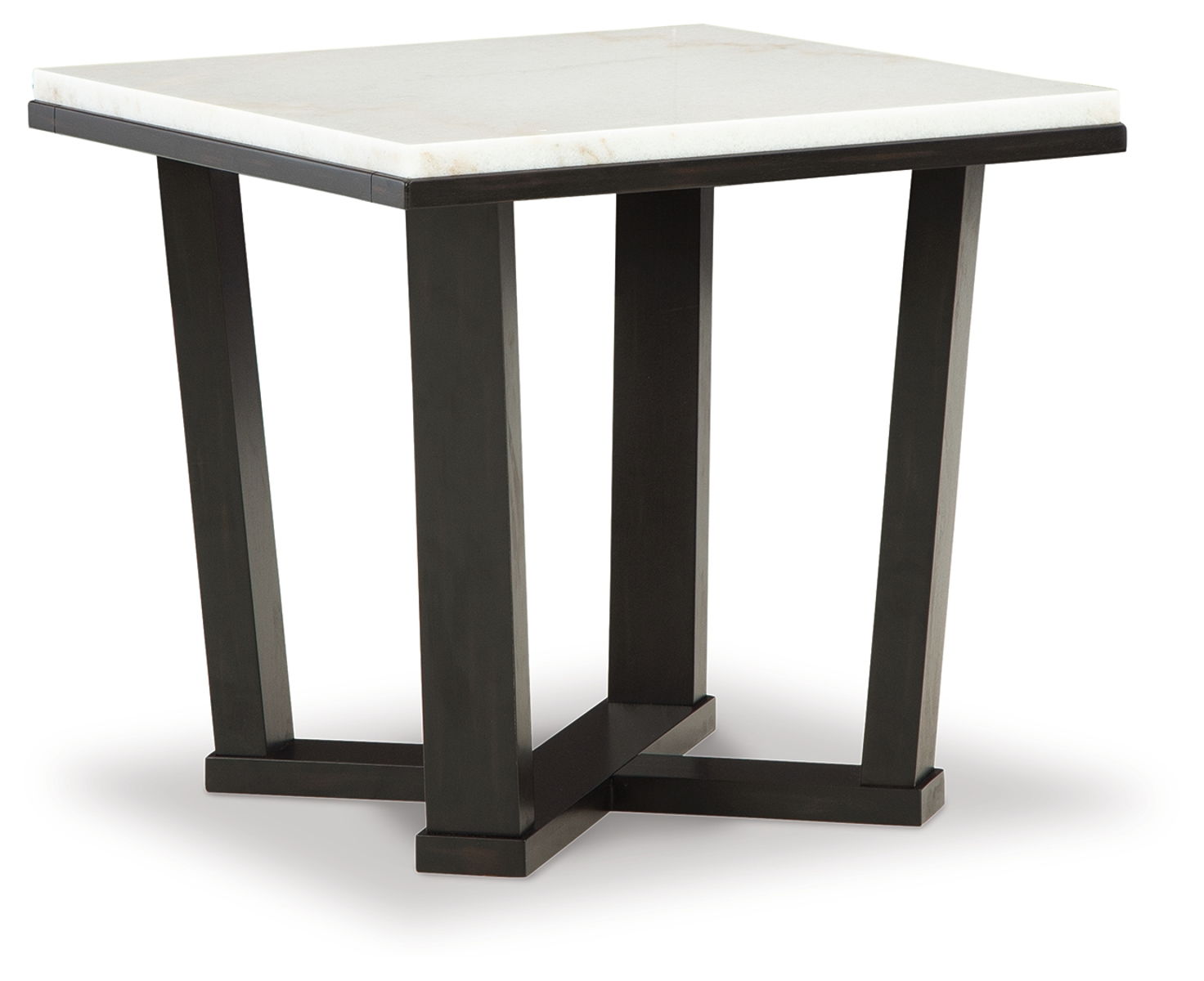 Fostead – White / Espresso – Square End Table