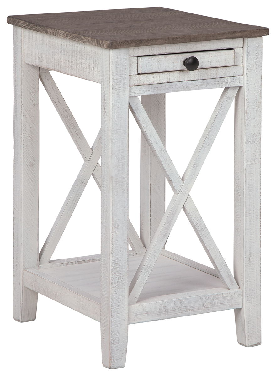 Adalane – White / Gray – Accent Table