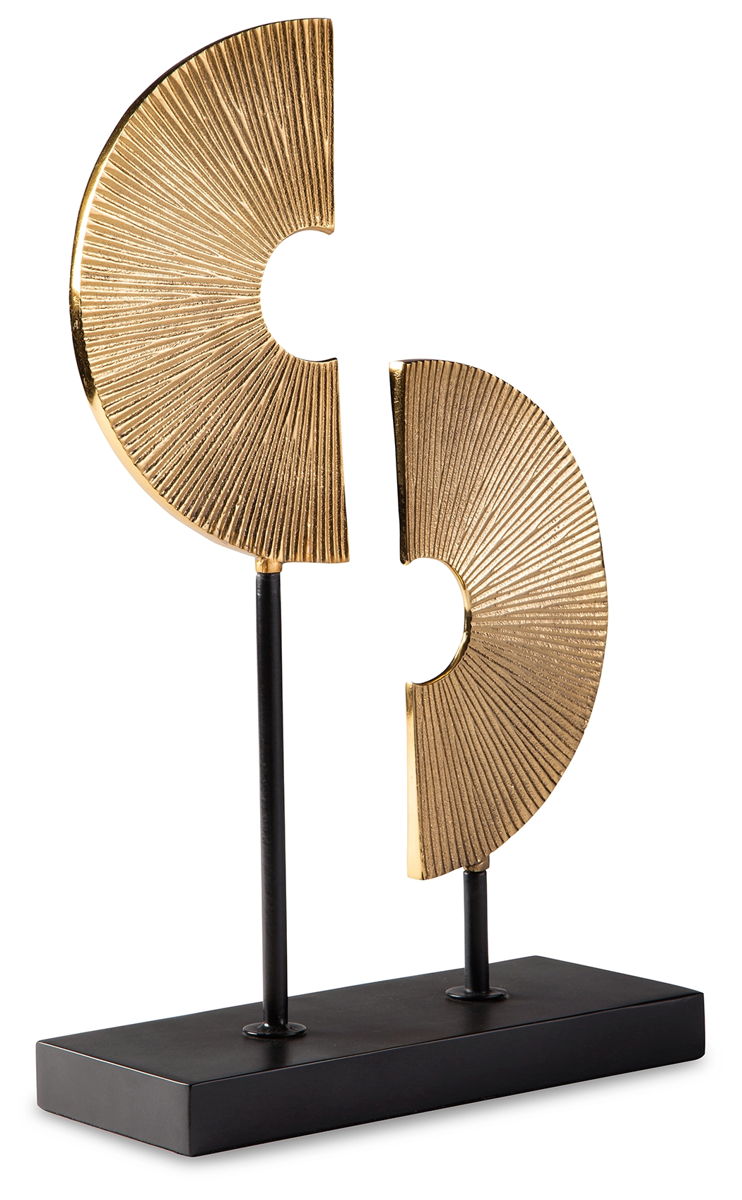 Berrnette – Gold Finish / Black – Sculpture