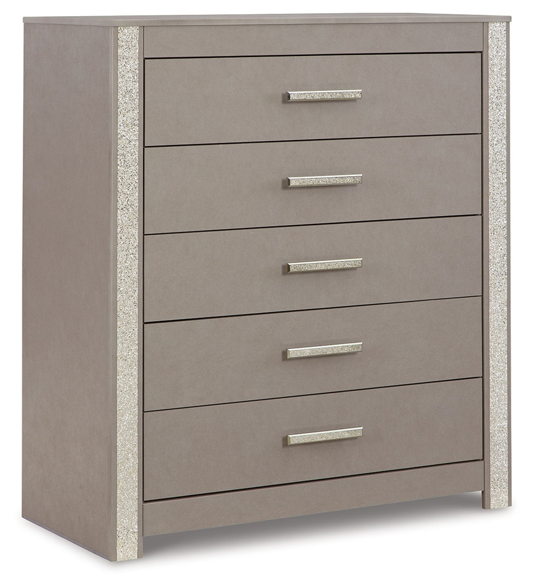 Surancha – Gray – Five Drawer Wide Chest