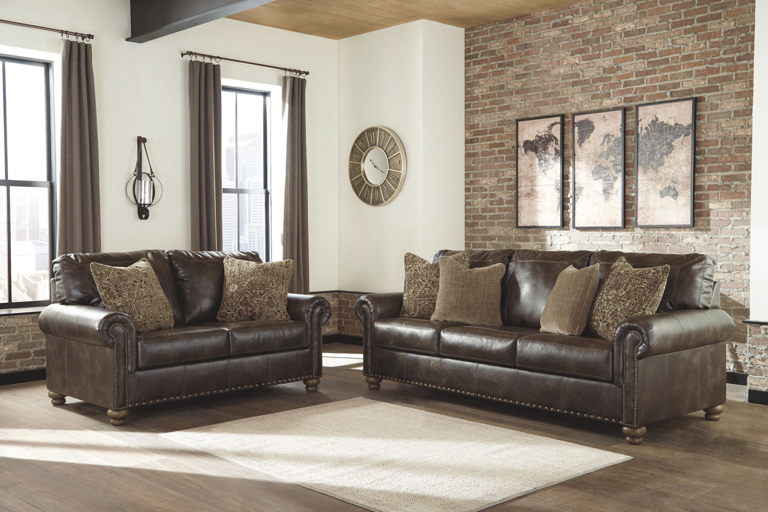 Nicorvo – Coffee – 2 Pc. – Sofa, Loveseat