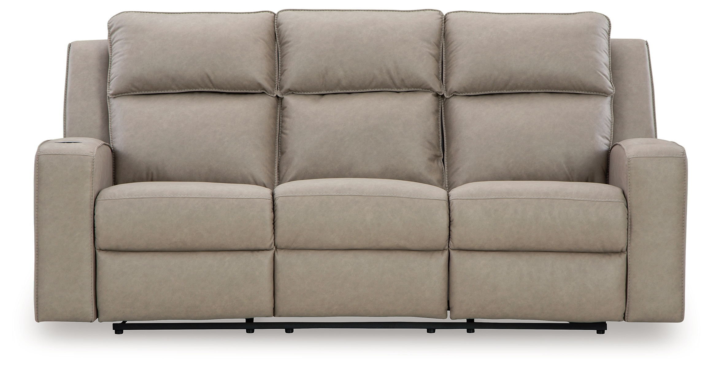 Lavenhorne – Pebble – Rec Sofa W/Drop Down Table