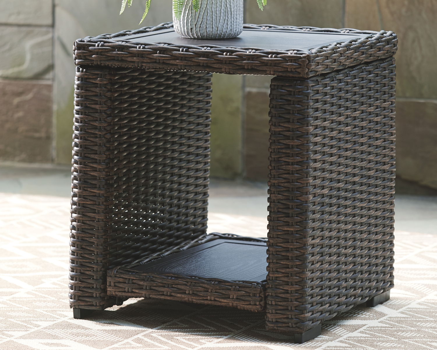 Grasson – Brown – Square End Table