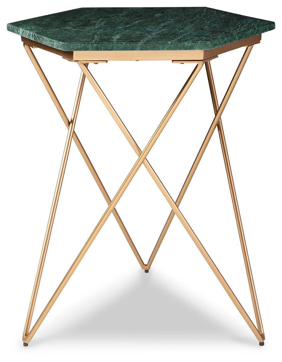 Engelton – Green / Gold – Accent Table