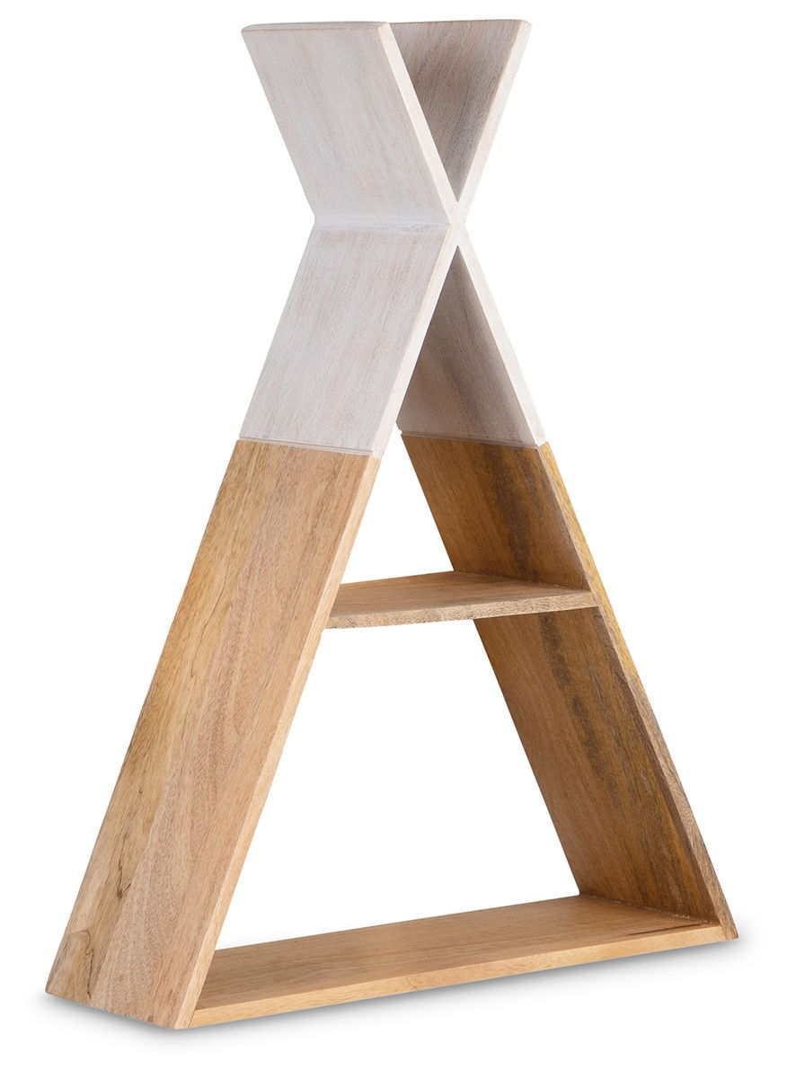 Cadelaria – White / Natural – Wall Shelf