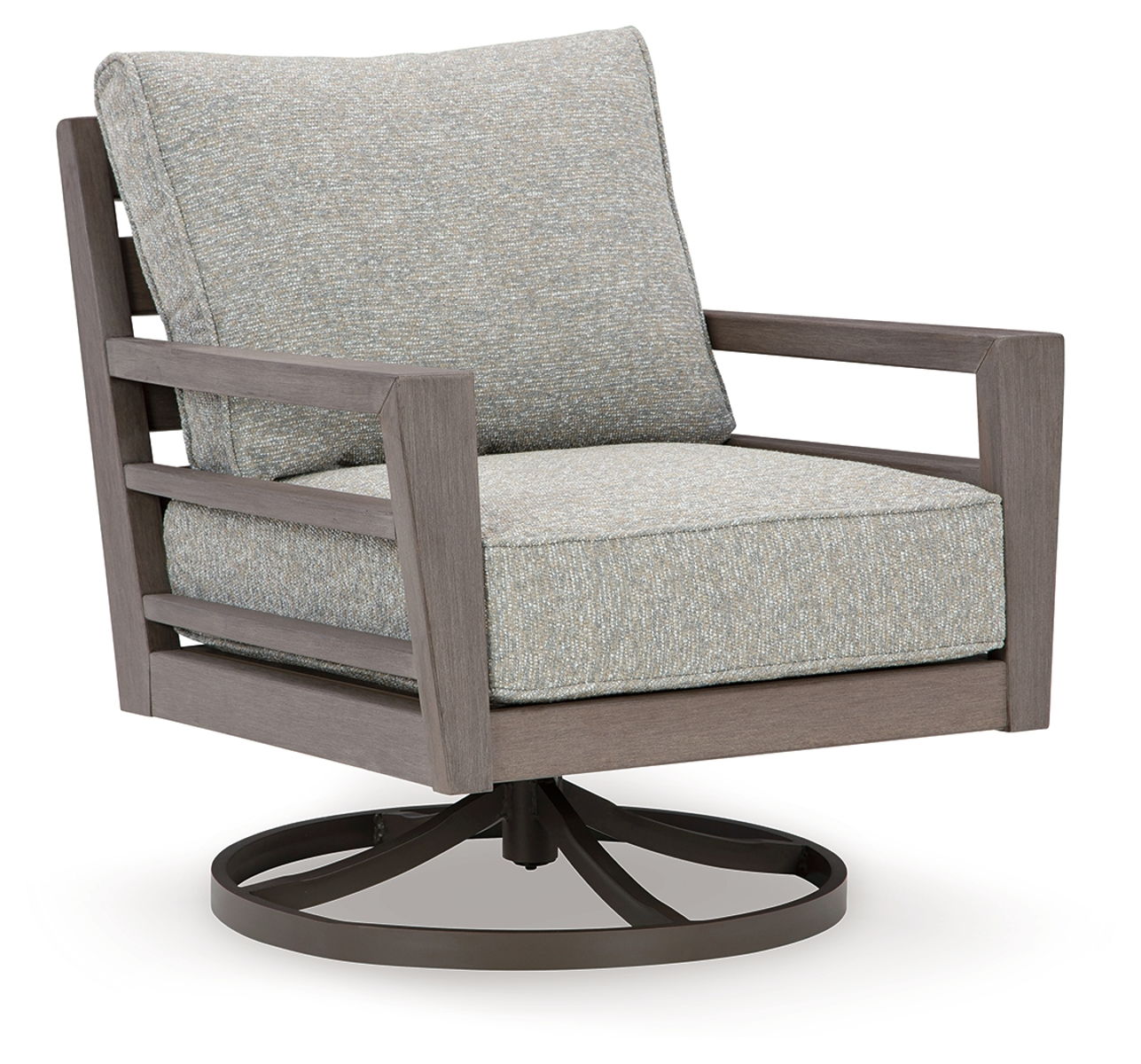 Hillside Barn – Gray / Brown – Swivel Lounge W/ Cushion