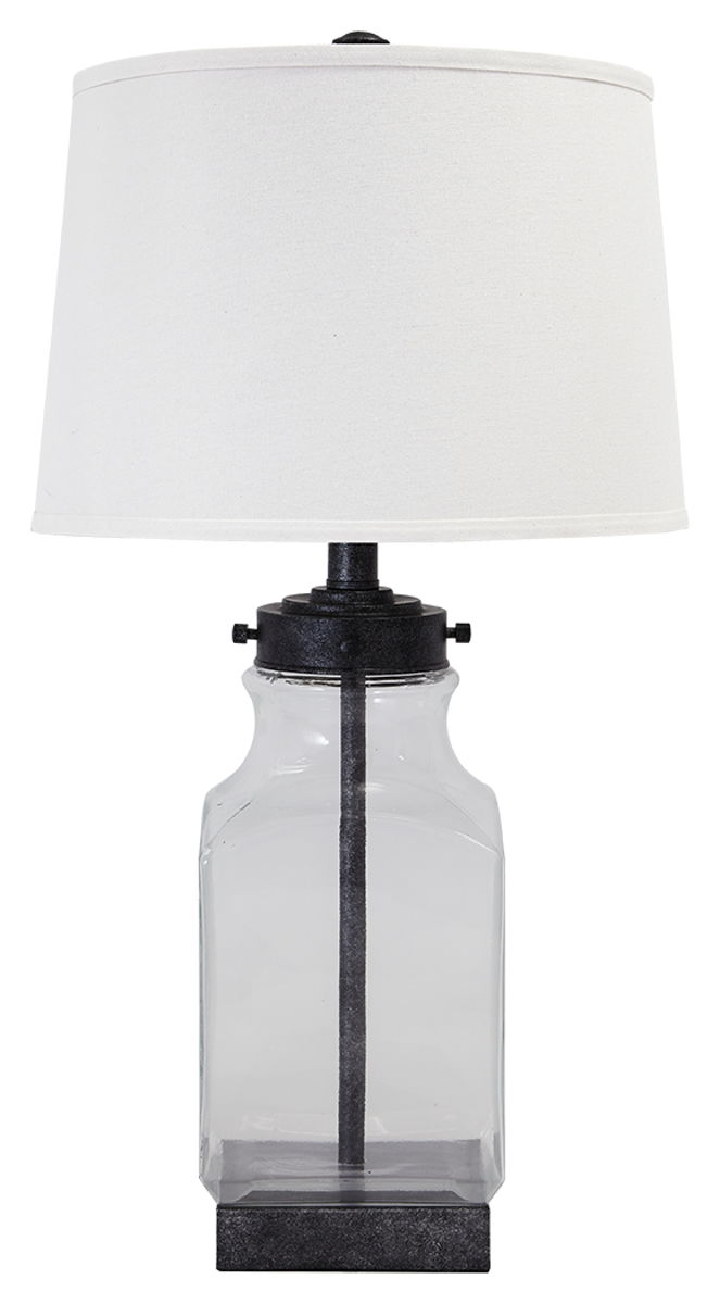 Sharolyn – Transparent / Silver Finish – Glass Table Lamp