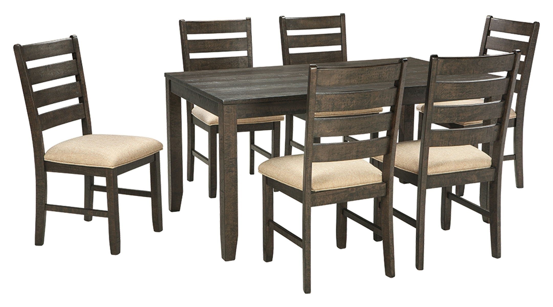 Rokane – Brown – Dining Room Table Set (Set of 7)