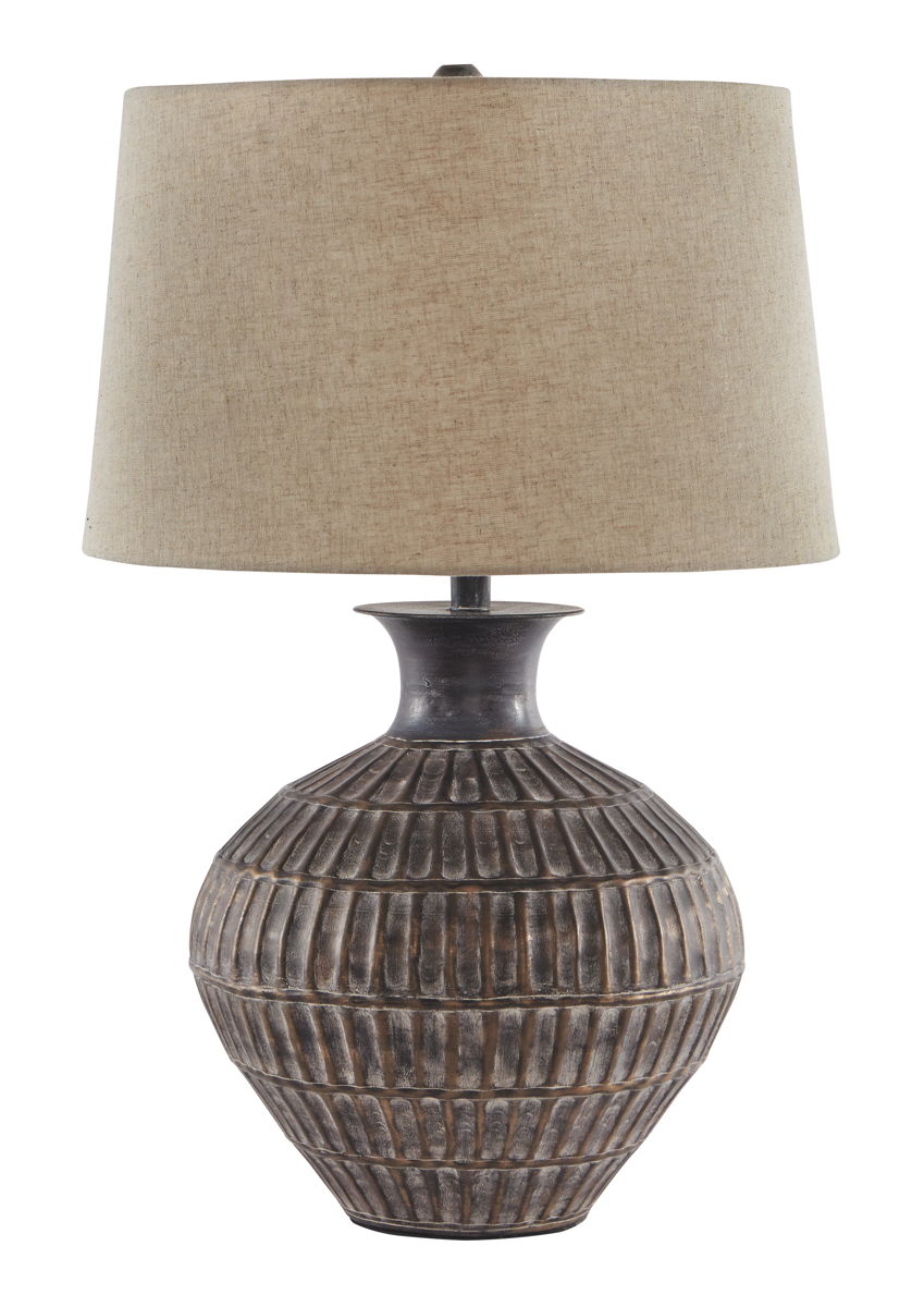 Magan – Antique Bronze Finish – Metal Table Lamp