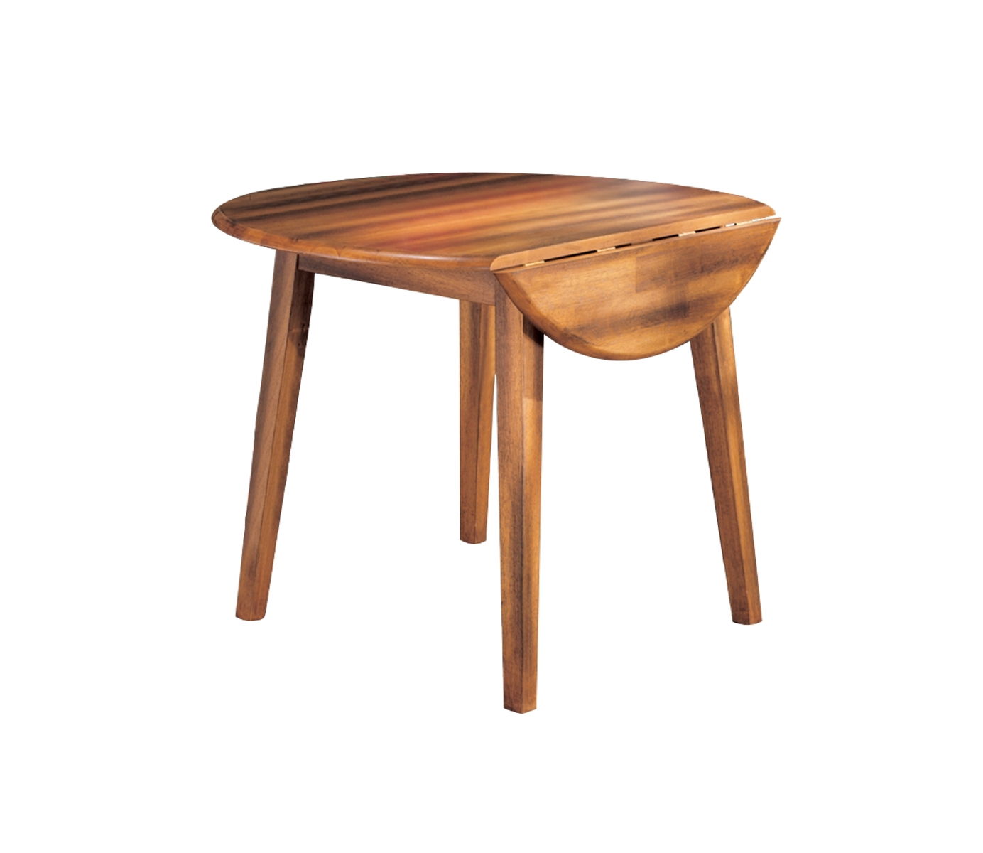 Berringer – Rustic Brown – Round DRM Drop Leaf Table