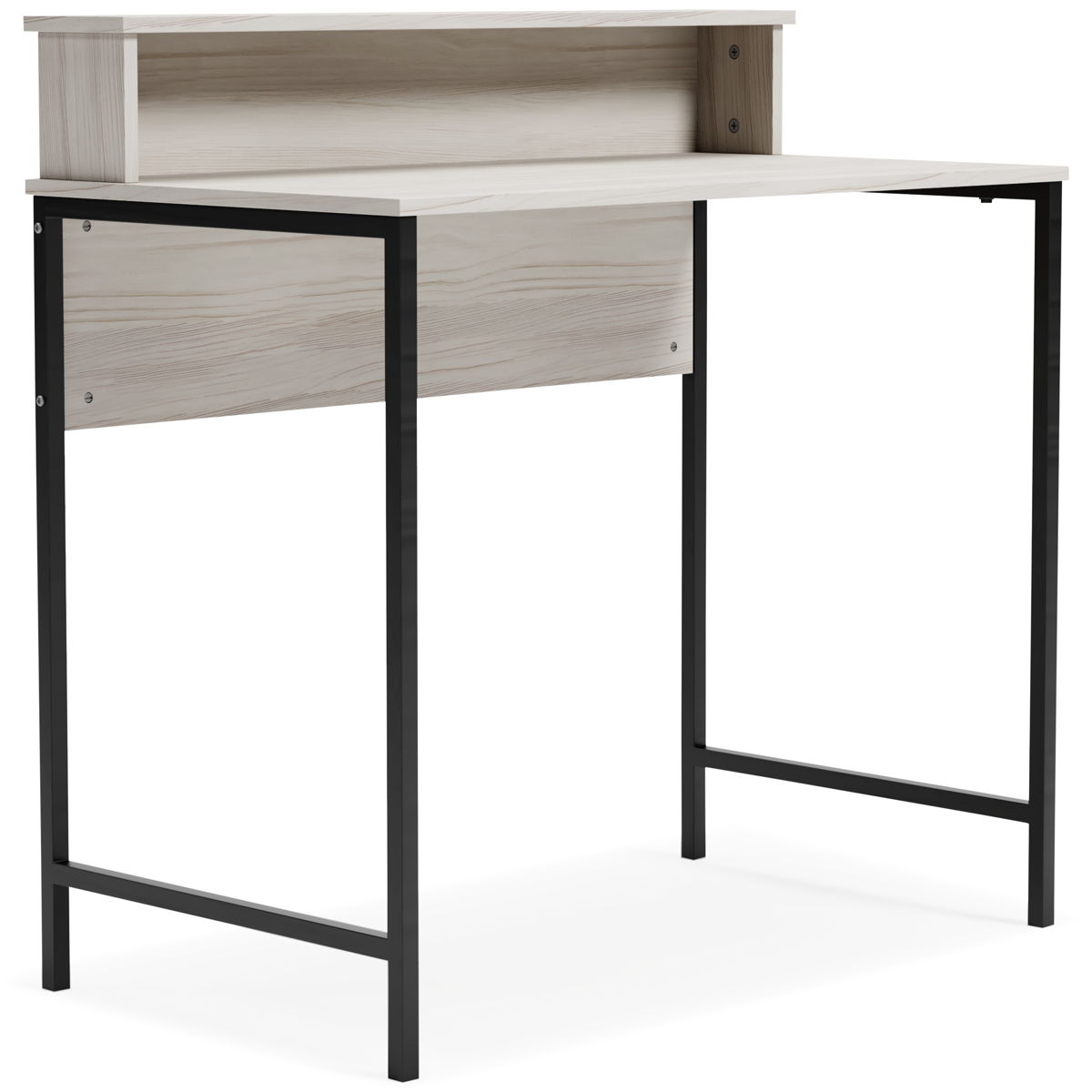 Bayflynn – White / Black – Home Office Desk with Hutch