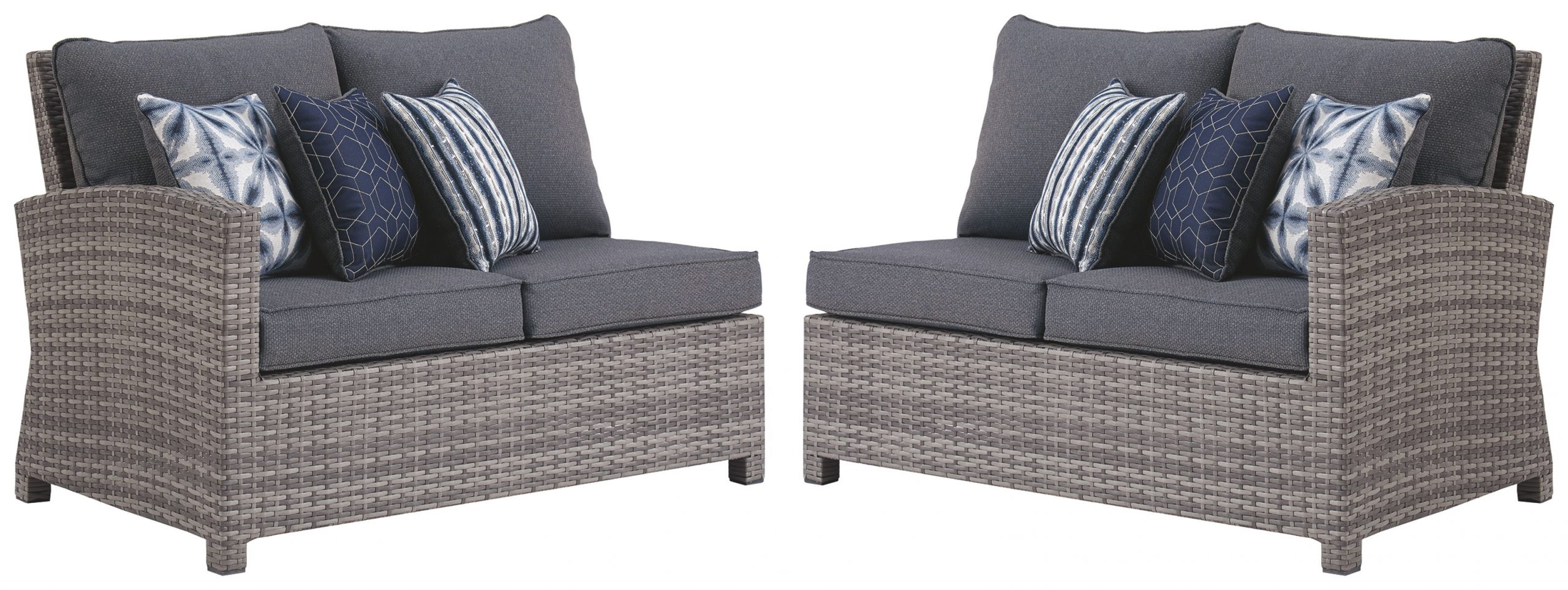 Salem – Gray – Raf / Laf Loveseat W/Cush (Set of 2)