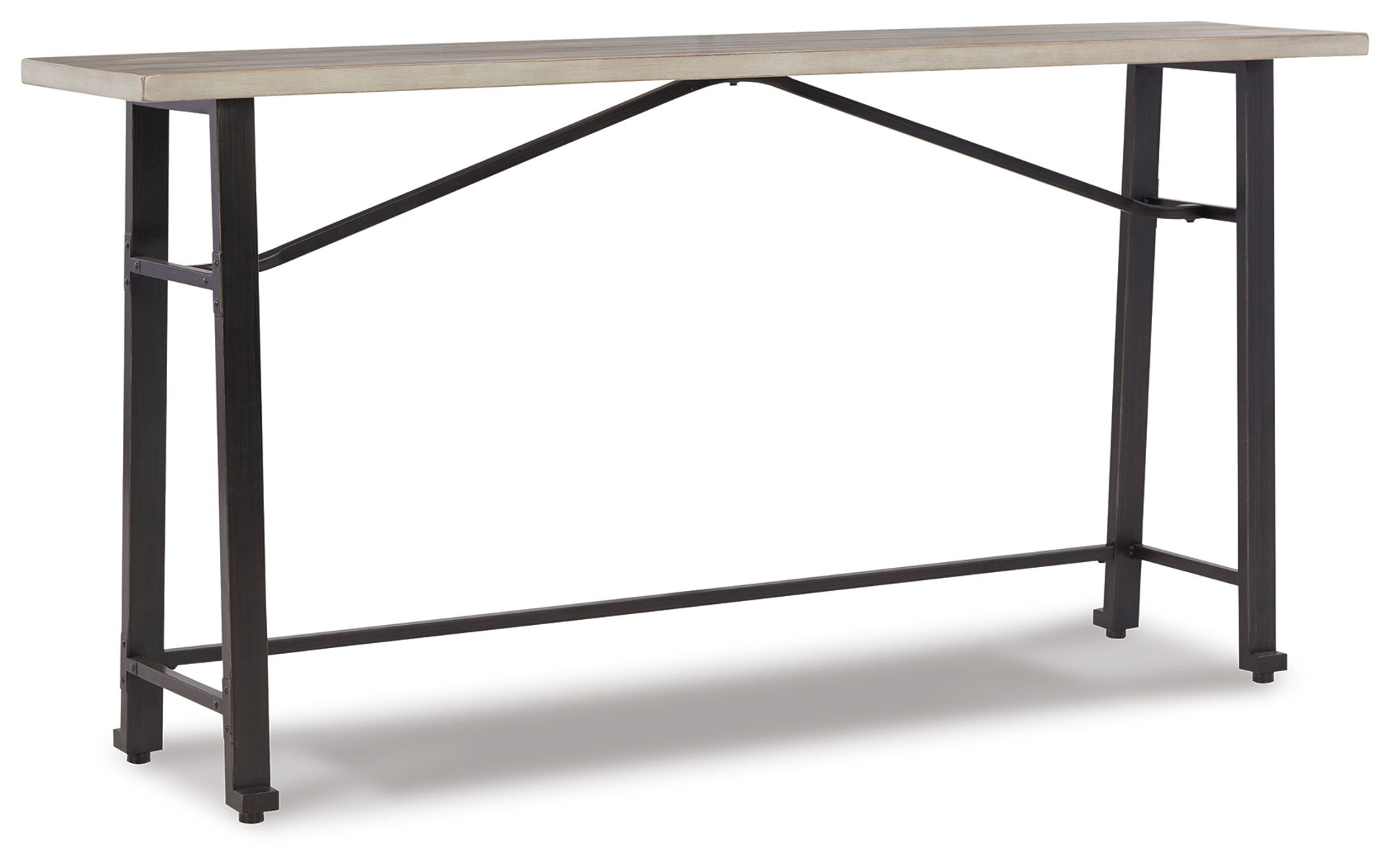 Karisslyn – Whitewash / Black – Long Counter Table