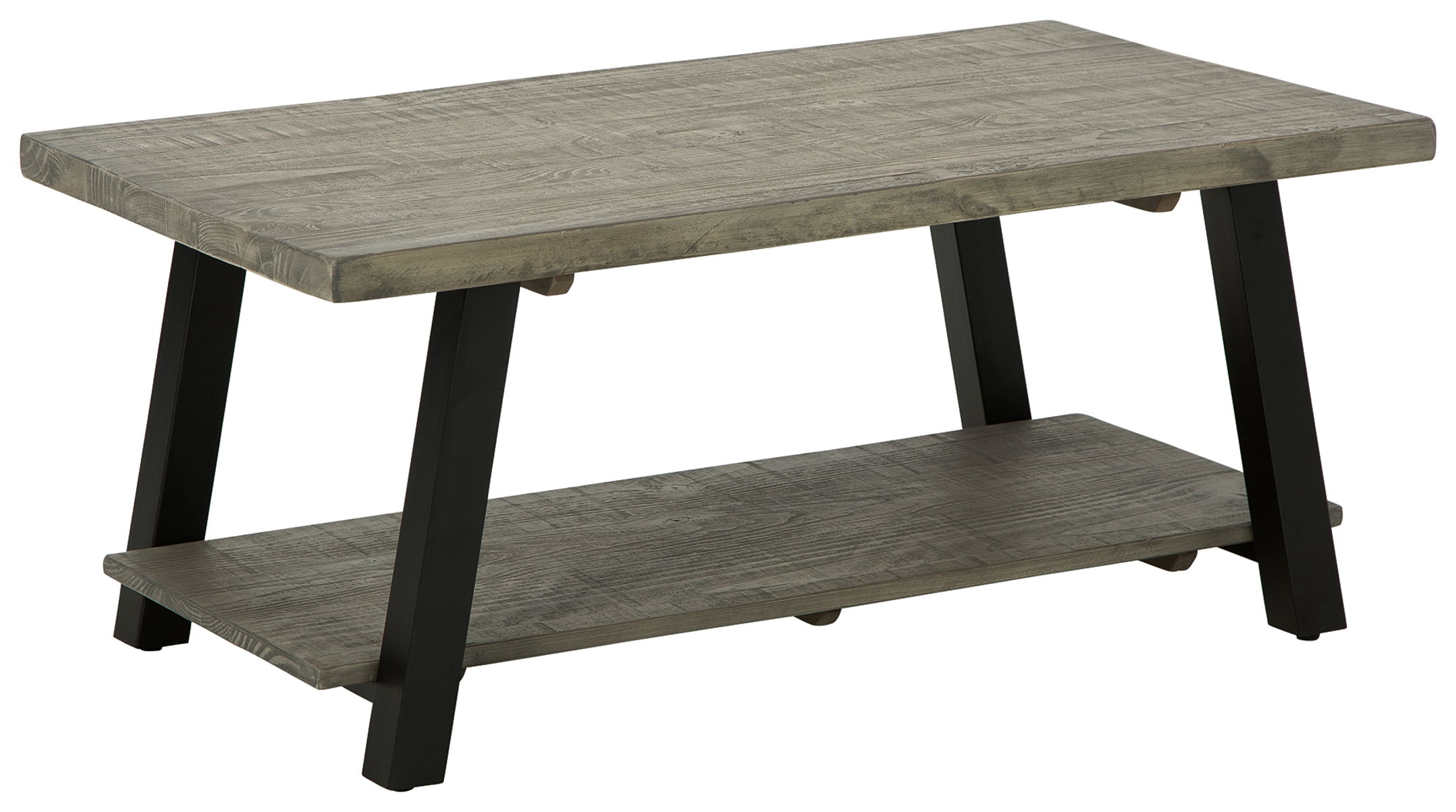 Brennegan – Gray / Black – Rectangular Cocktail Table