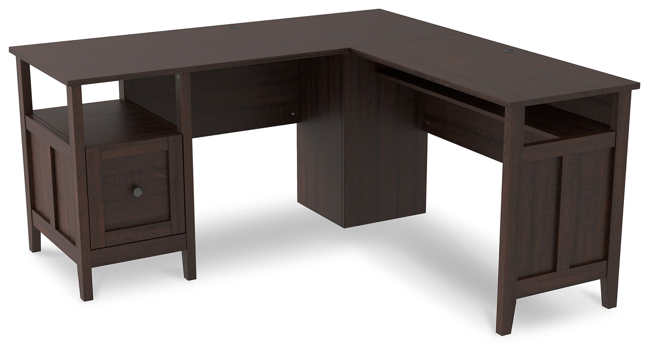 Camiburg – Warm Brown – 2-Piece Home Office Desk