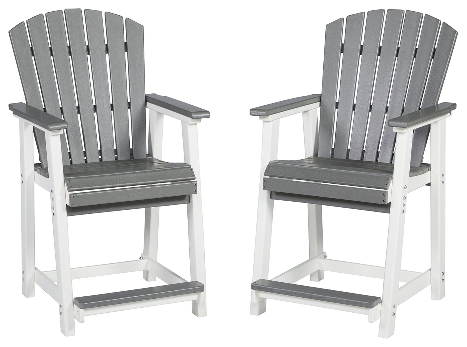 Transville – Gray / White – Barstool (Set of 2)