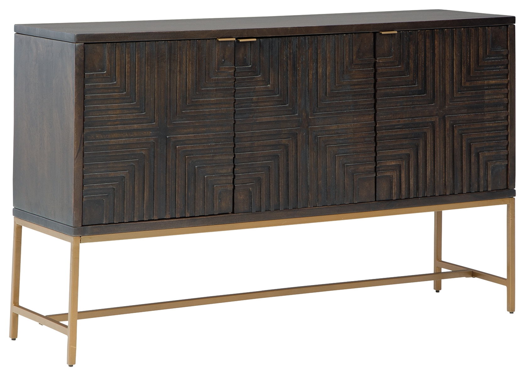 Elinmore – Brown / Gold Finish – Accent Cabinet