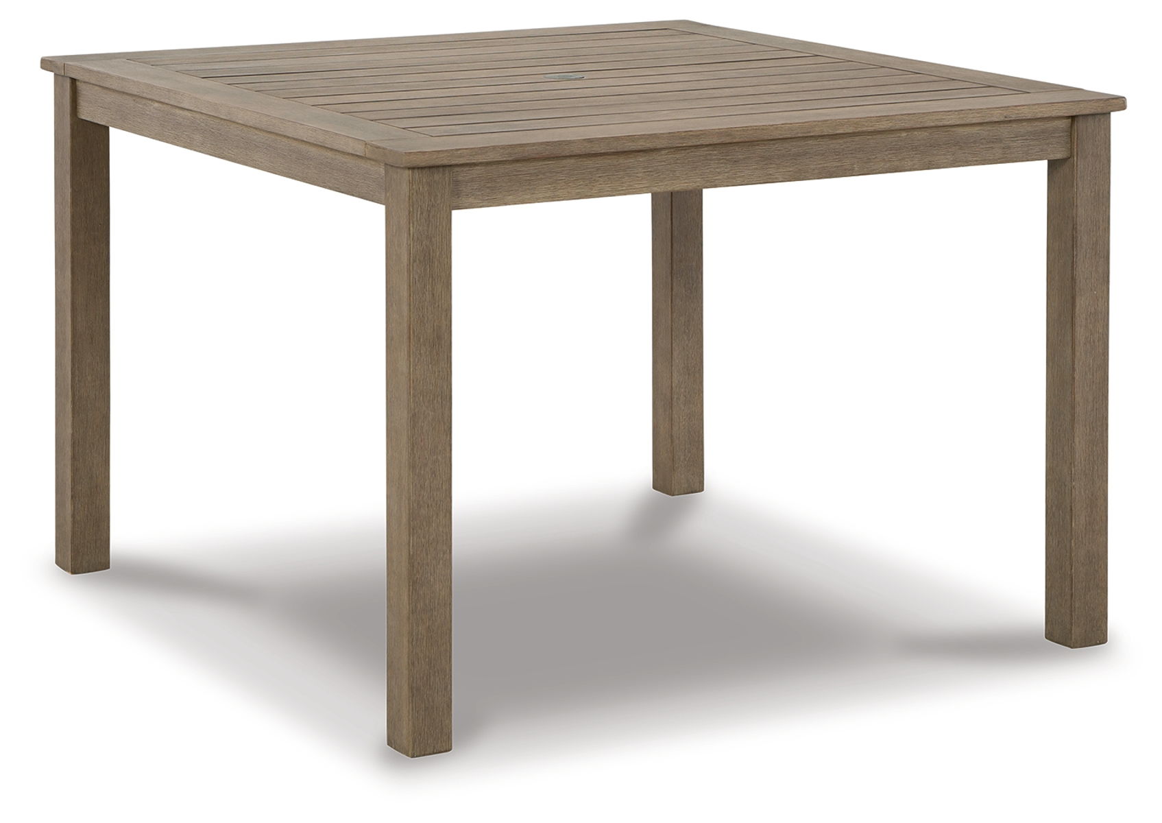 Aria Plains – Brown – Square Dining Table W/Umb Opt