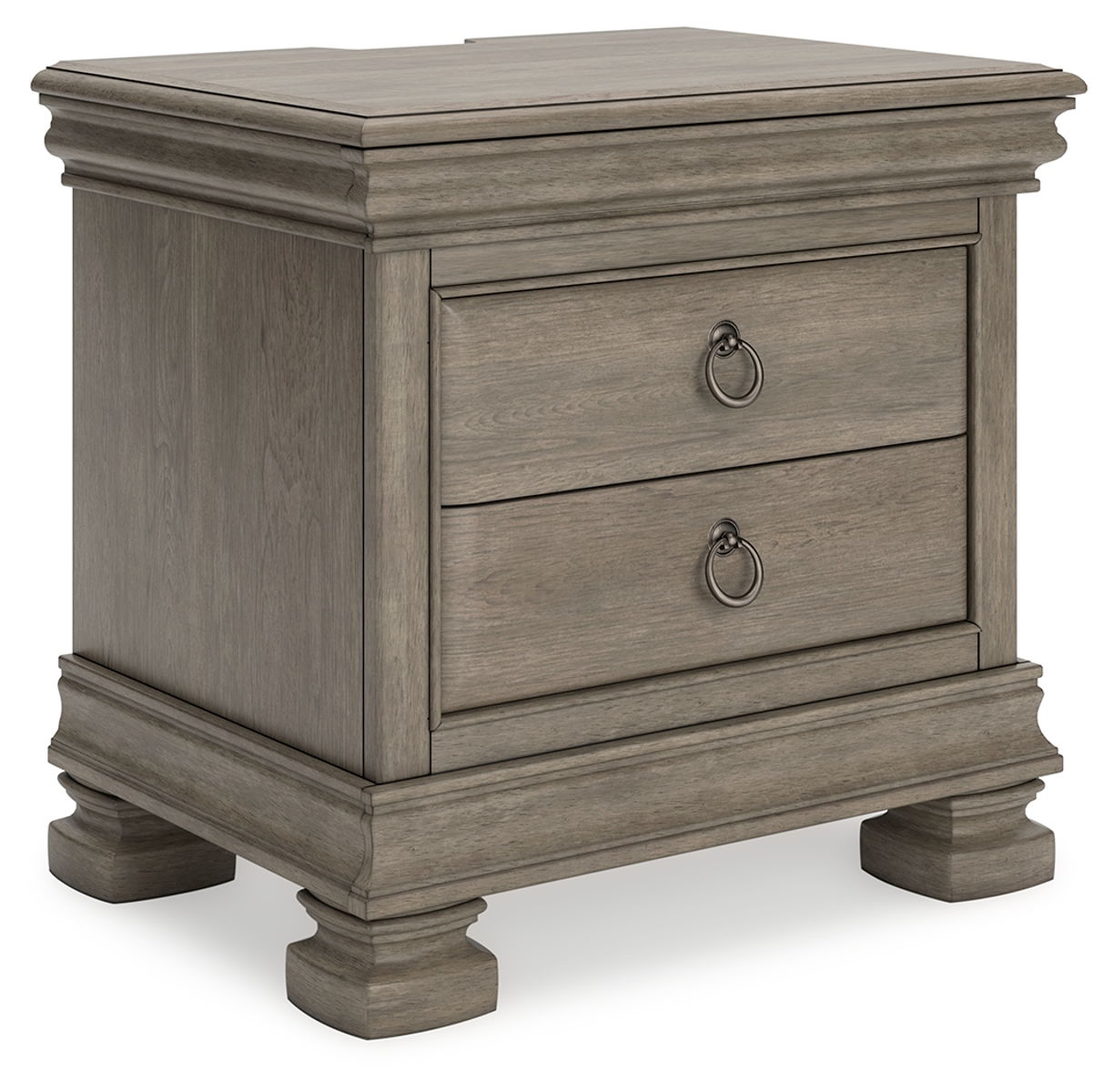 Lexorne – Gray – Three Drawer Night Stand